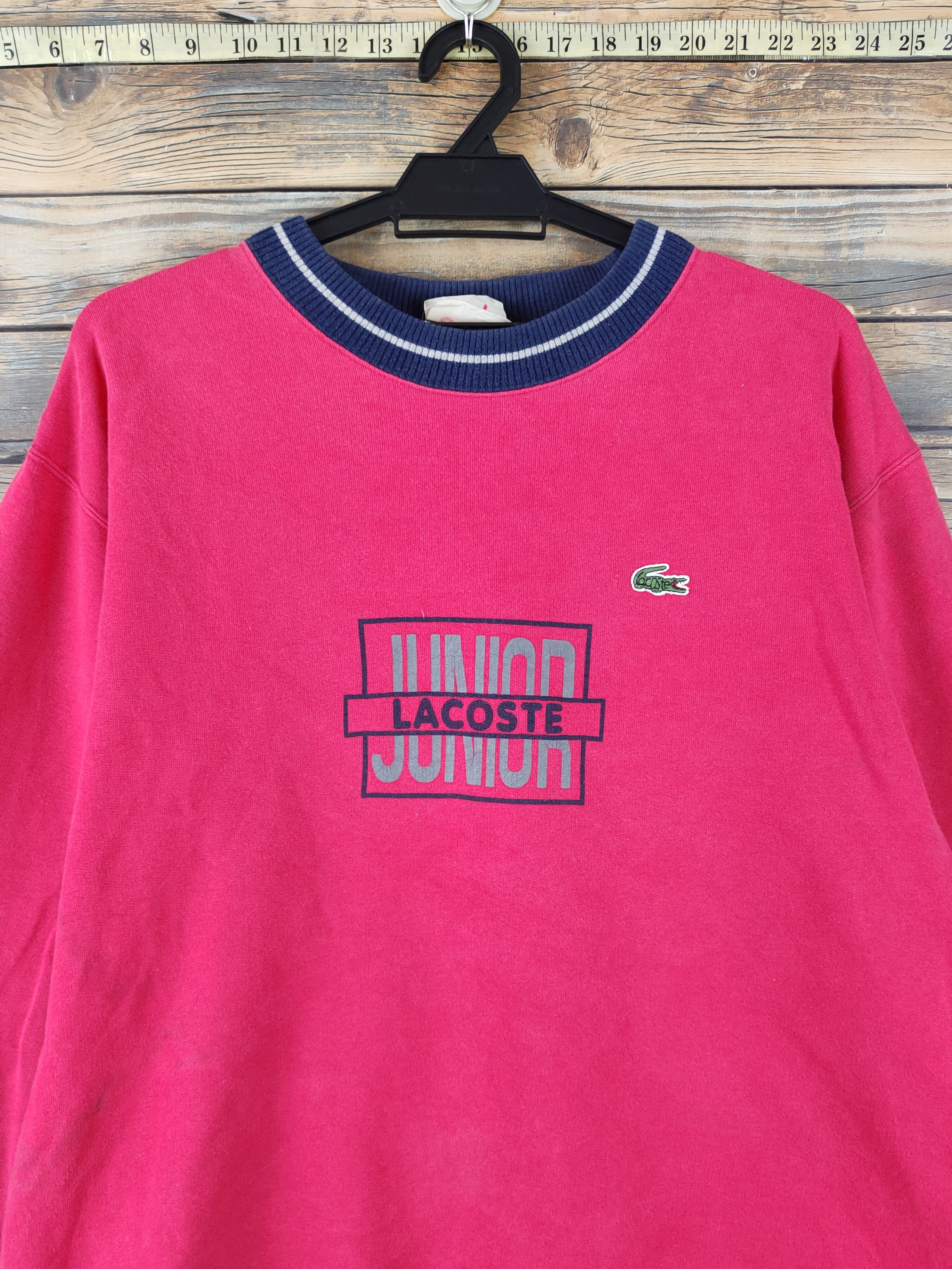 Lacoste × Vintage DL Lacoste vintage Red Sweatshirts #428 Size M / US 6-8 / IT 42-44 - 2 Thumbnail