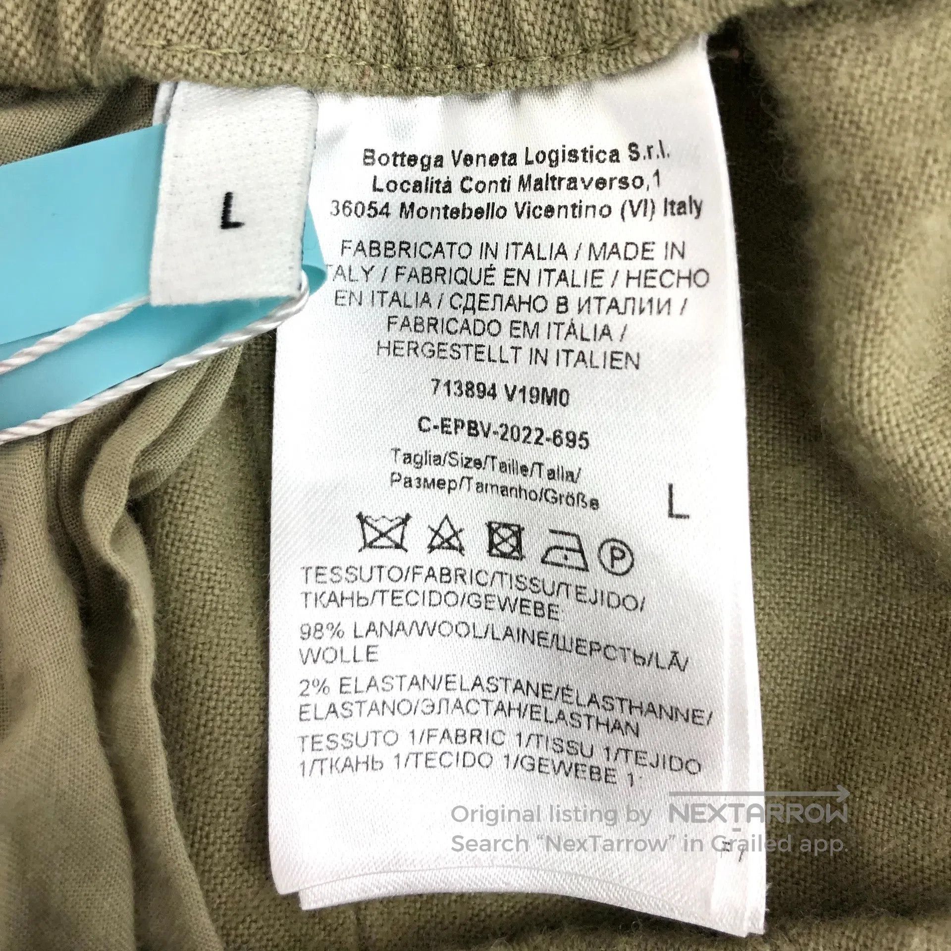Bottega Veneta Bottega Veneta Size L Green Wool Elastic Waist Casual Trou Size US 27 - 7 Thumbnail