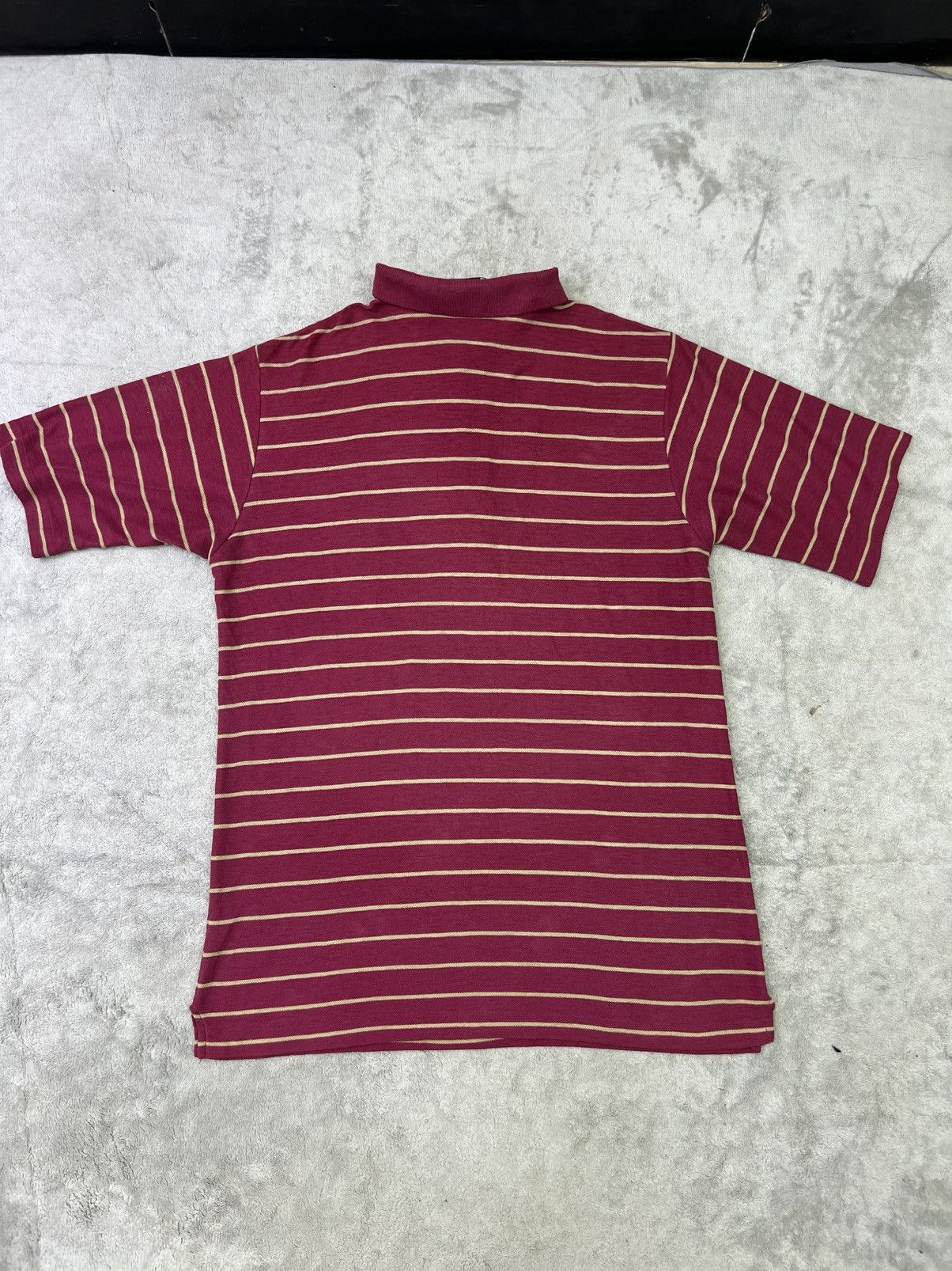 Lacoste Vintage 90s LacosteStripedPoloShirt Pink Beige SingleStitch Size US M / EU 48-50 / 2 - 10 Thumbnail