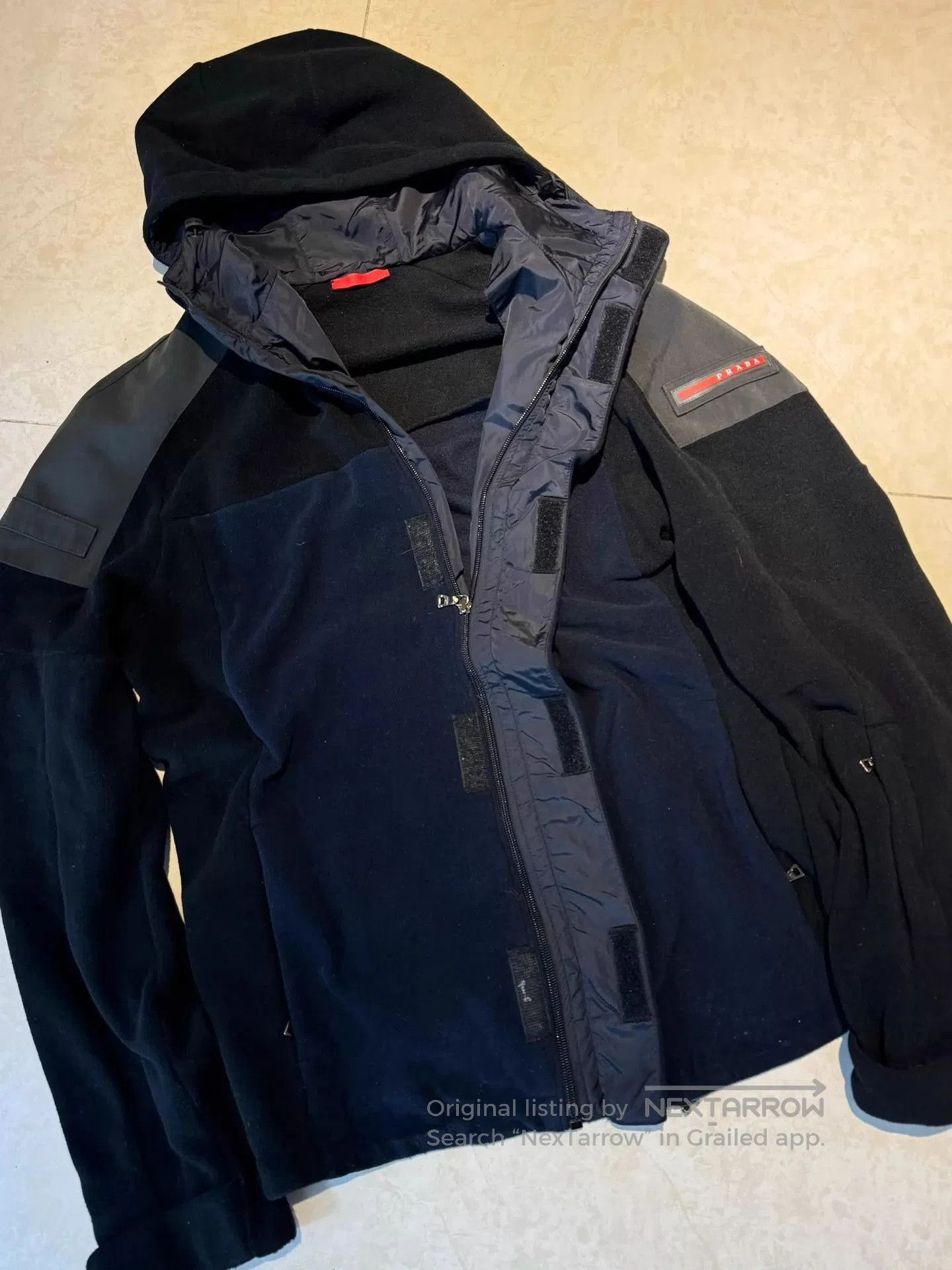 Prada Multi Color Hooded Jacket with Contrast Panels. Size US XL / EU 56 / 4 - 3 Thumbnail