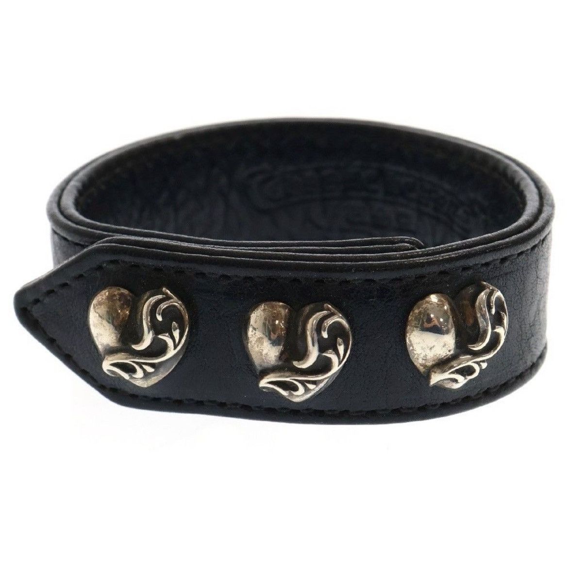 アクセサリー Chrome Hearts 3 Button 2 Snap Leather Chrome Hearts 3 Button 2 Snap Leather