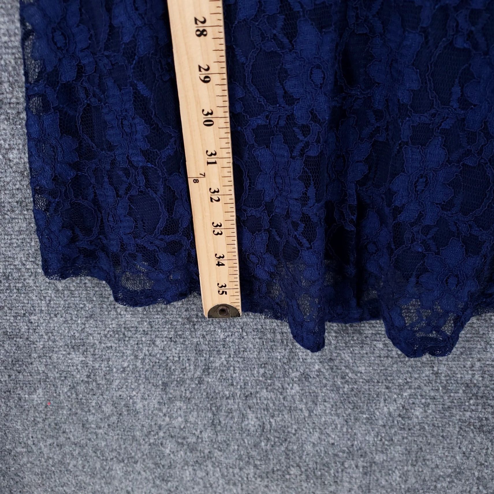 Vintage Speechless Dress Women 9 Juniors Blue Tank Overlay A-Line Fit & Flare Sleeveless Knee Length Zipper Floral Round Neck Casual Party/Cocktail Size M / US 6-8 / IT 42-44 - 7 Thumbnail