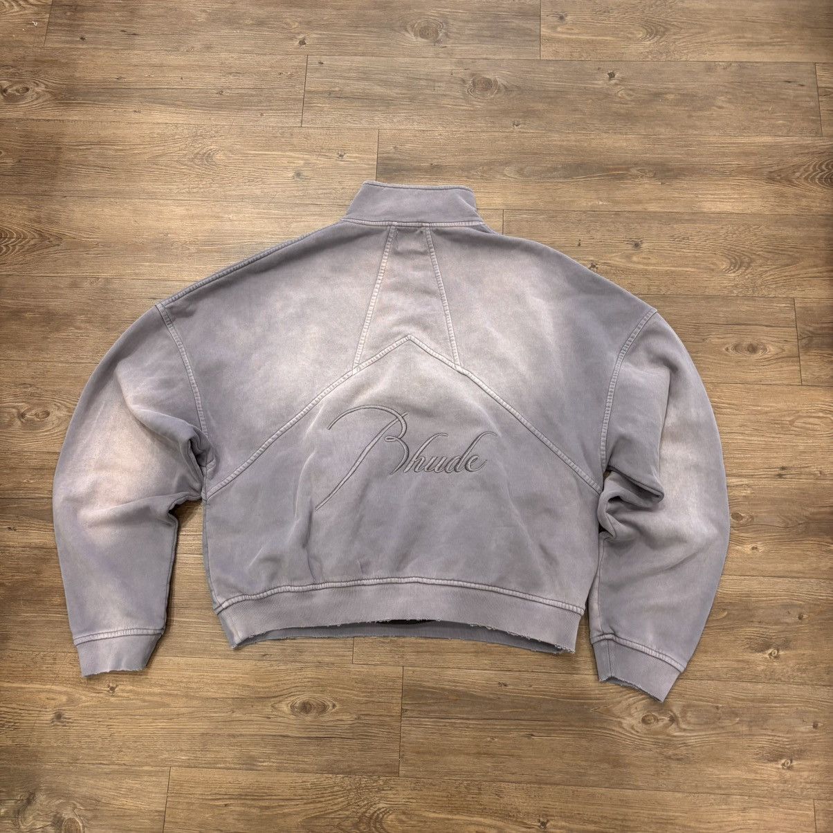 Rhude Rhude Washed Blue Quarter Zip Size US XL / EU 56 / 4 - 2 Thumbnail