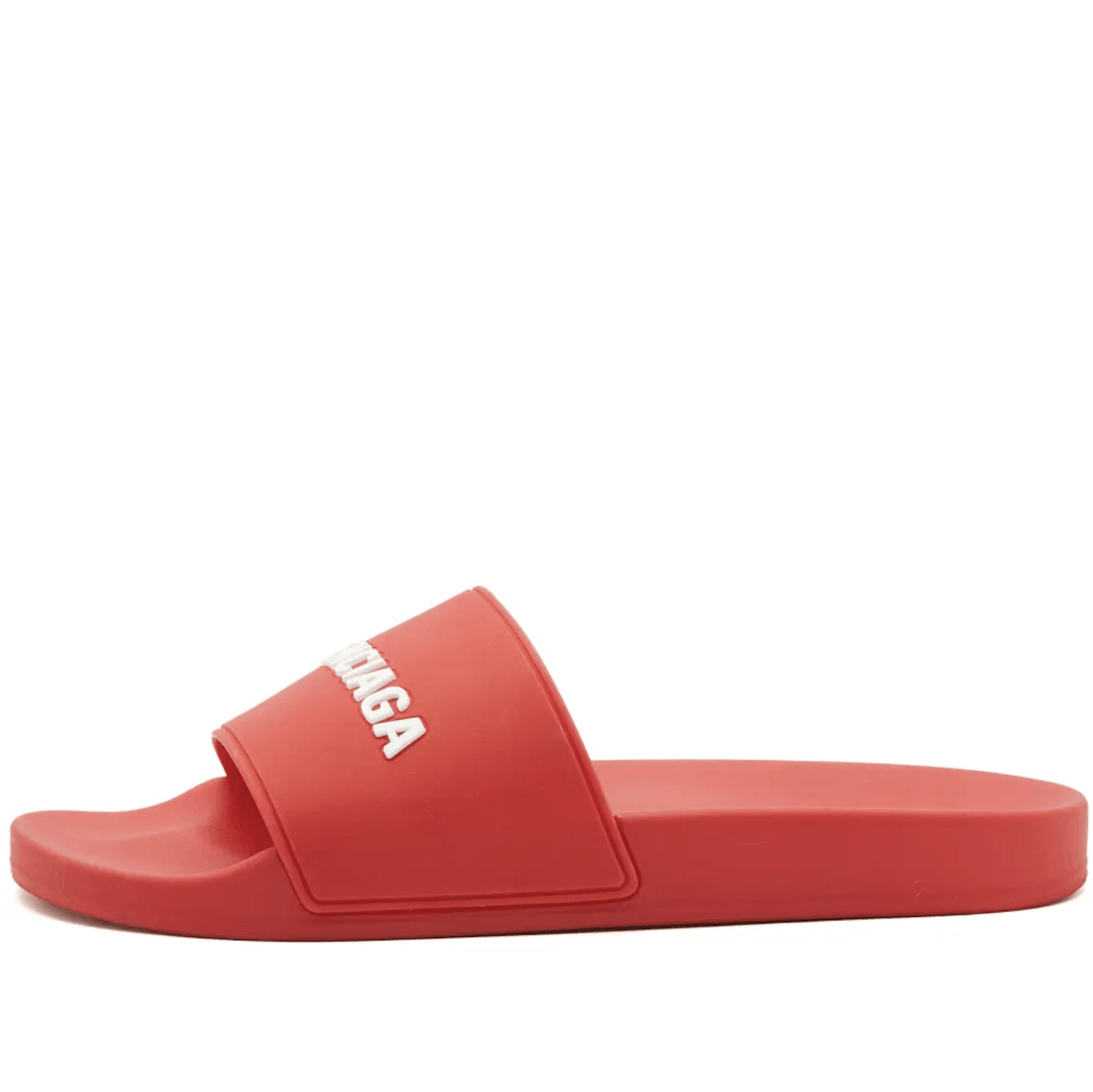 Balenciaga Balenciaga Men's Logo Pool Slide in Red/White Size US 9 / EU 42 - 5 Thumbnail