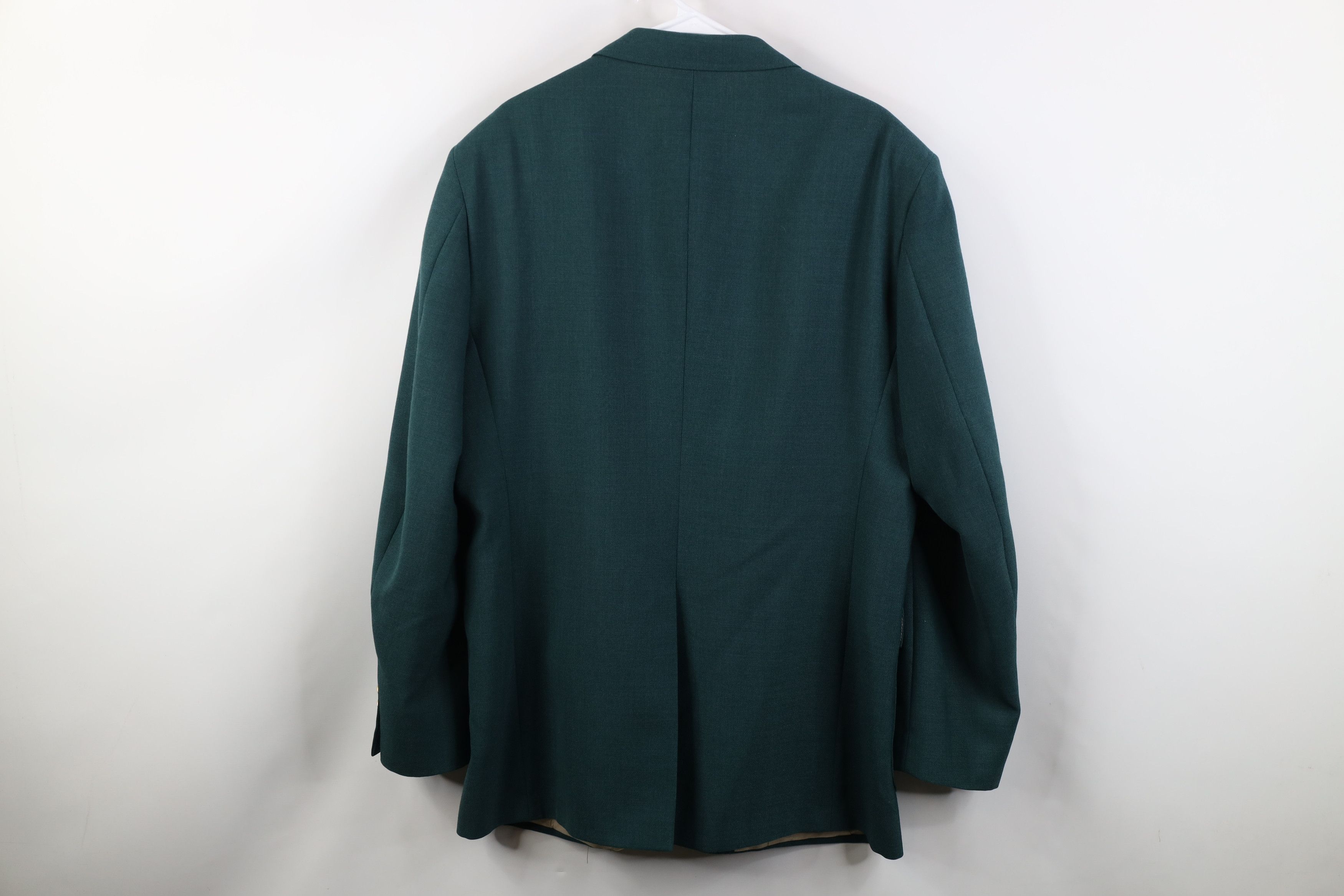 Vintage Vintage 90s Worsted Wool Suit Coat Blazer Jacket Green Size US XXL / EU 58 / 5 - 15 Thumbnail