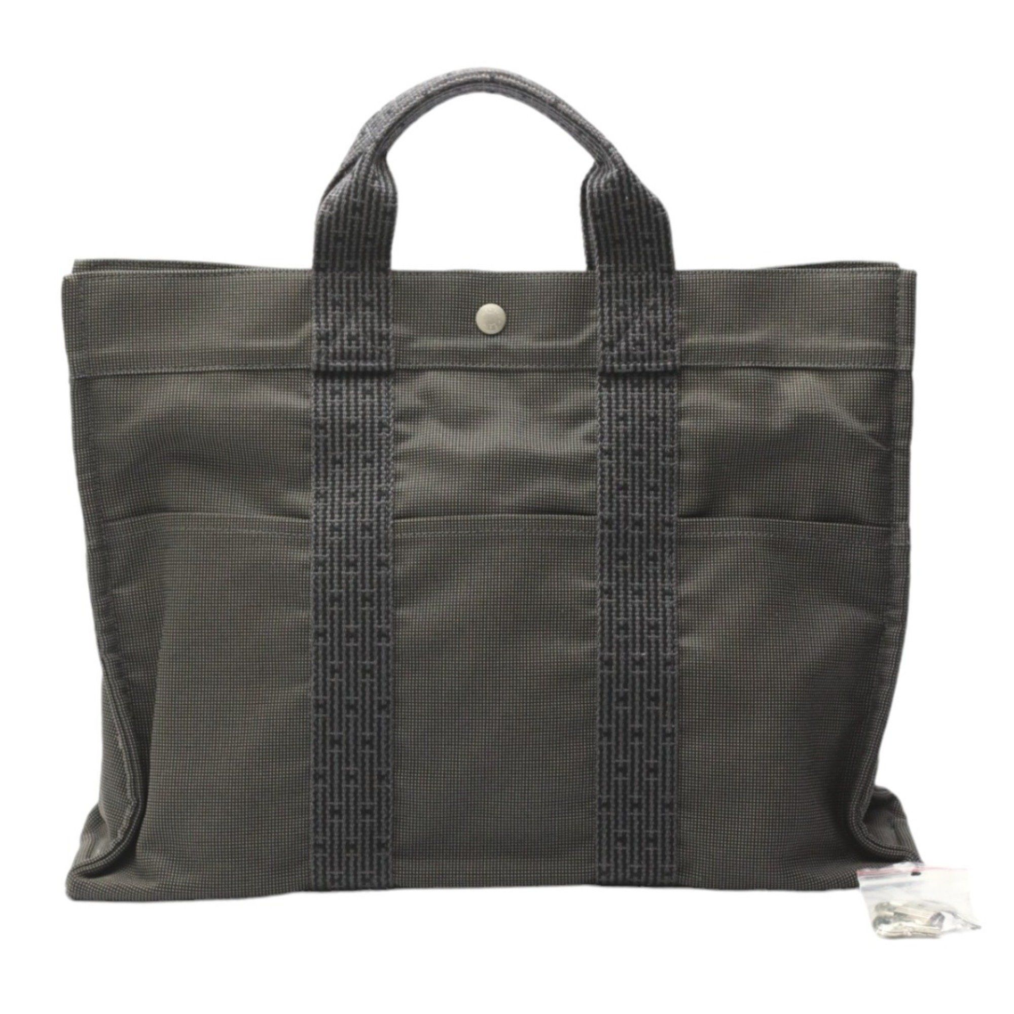 image of Hermes Bag Air Line Canvas Tote Mm Grey, Women's