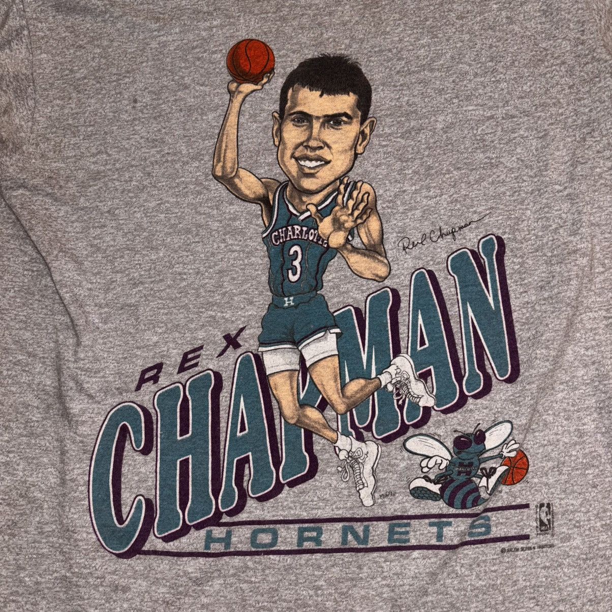 Salem Sportswear Vintage 90s Rex Chapman Hornets Salem Sportswear Tee Size US M / EU 48-50 / 2 - 1 Thumbnail
