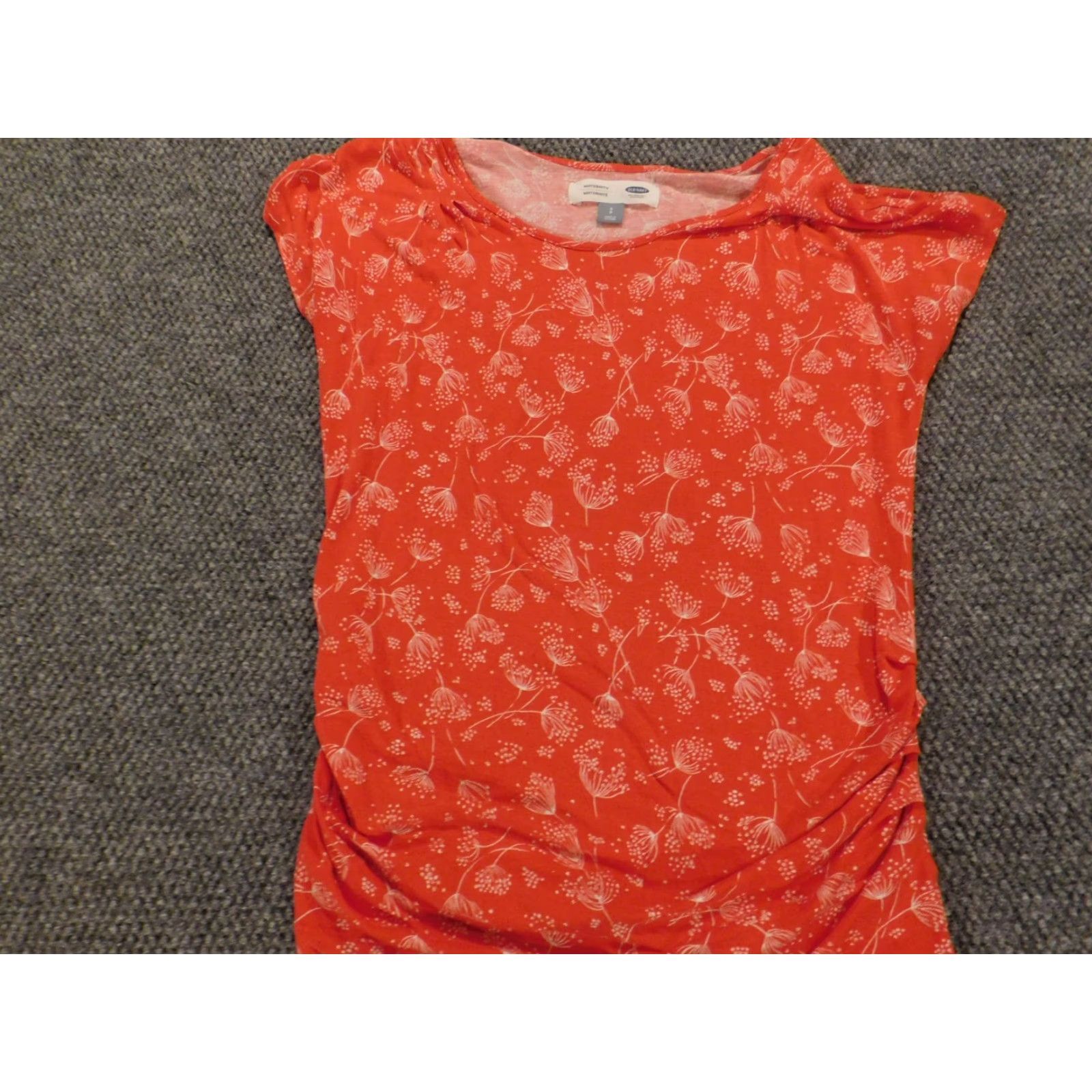 Old Navy Old Navy Blouse Womens S Orange Maternity Stretch Top Crew Neck Sleeveless Casual Cotton Rayon down Button Made in USA Brand Old Navy 女性? Size S / US 4 / IT 40 - 2 Thumbnail