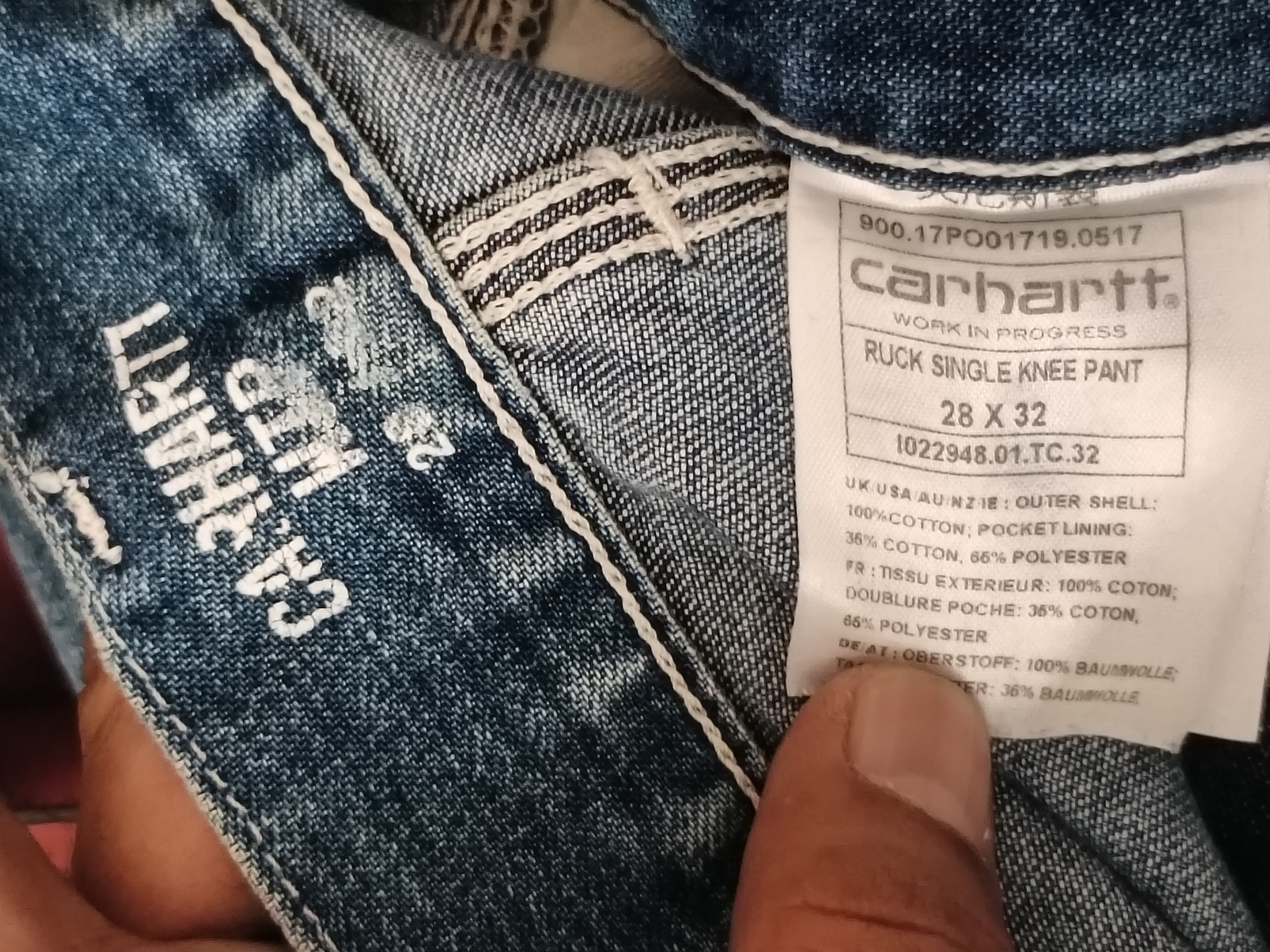 Carhartt wip ruck single knee pants carpenter