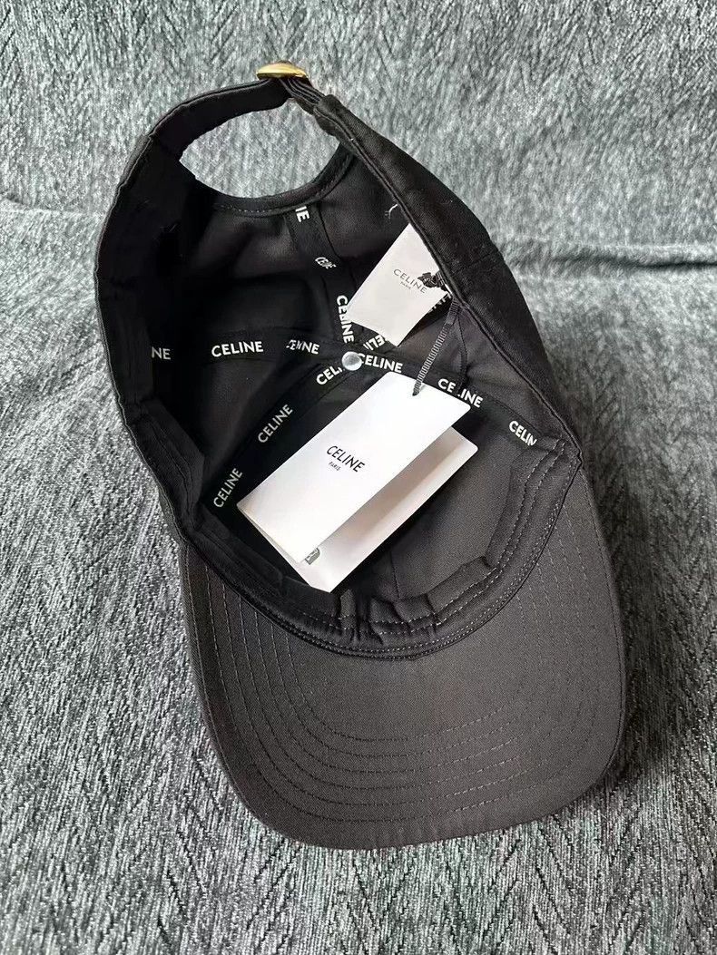 Celine Black Baseball Cap Size L