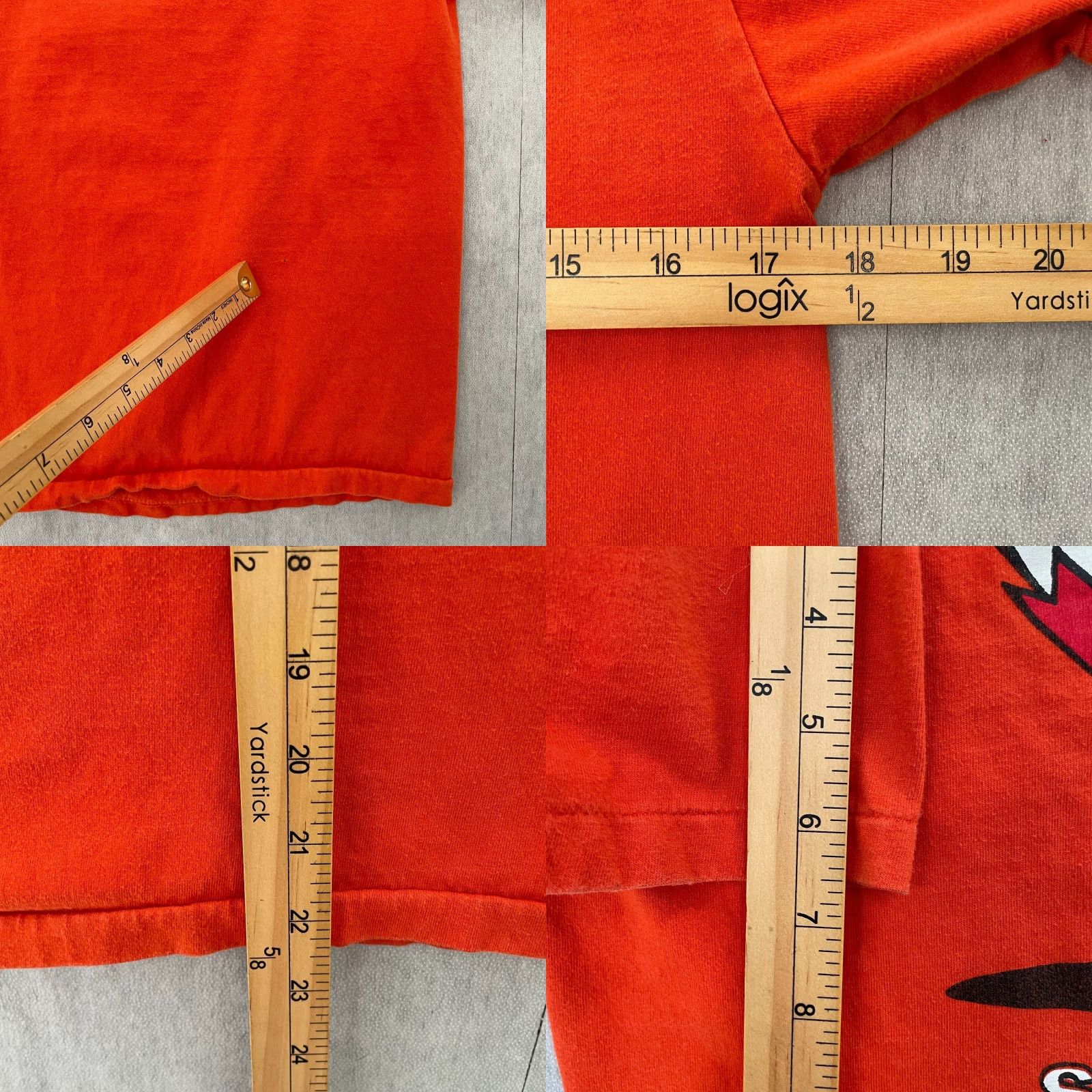 Vintage VINTAGE Funky Monkey Shirt Peace Mens M Orange Slim Short Sleeve Crew Neck All Seasons Size US M / EU 48-50 / 2 - 8 Thumbnail