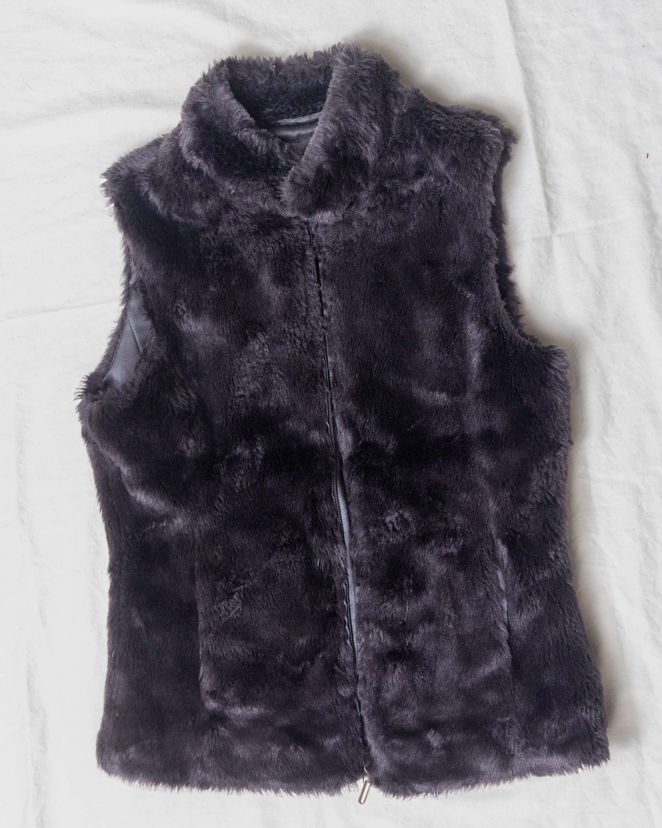 Japanese Brand × Vintage Faux Fur Zip Up Vest Size S / US 4 / IT 40 - 1 Thumbnail