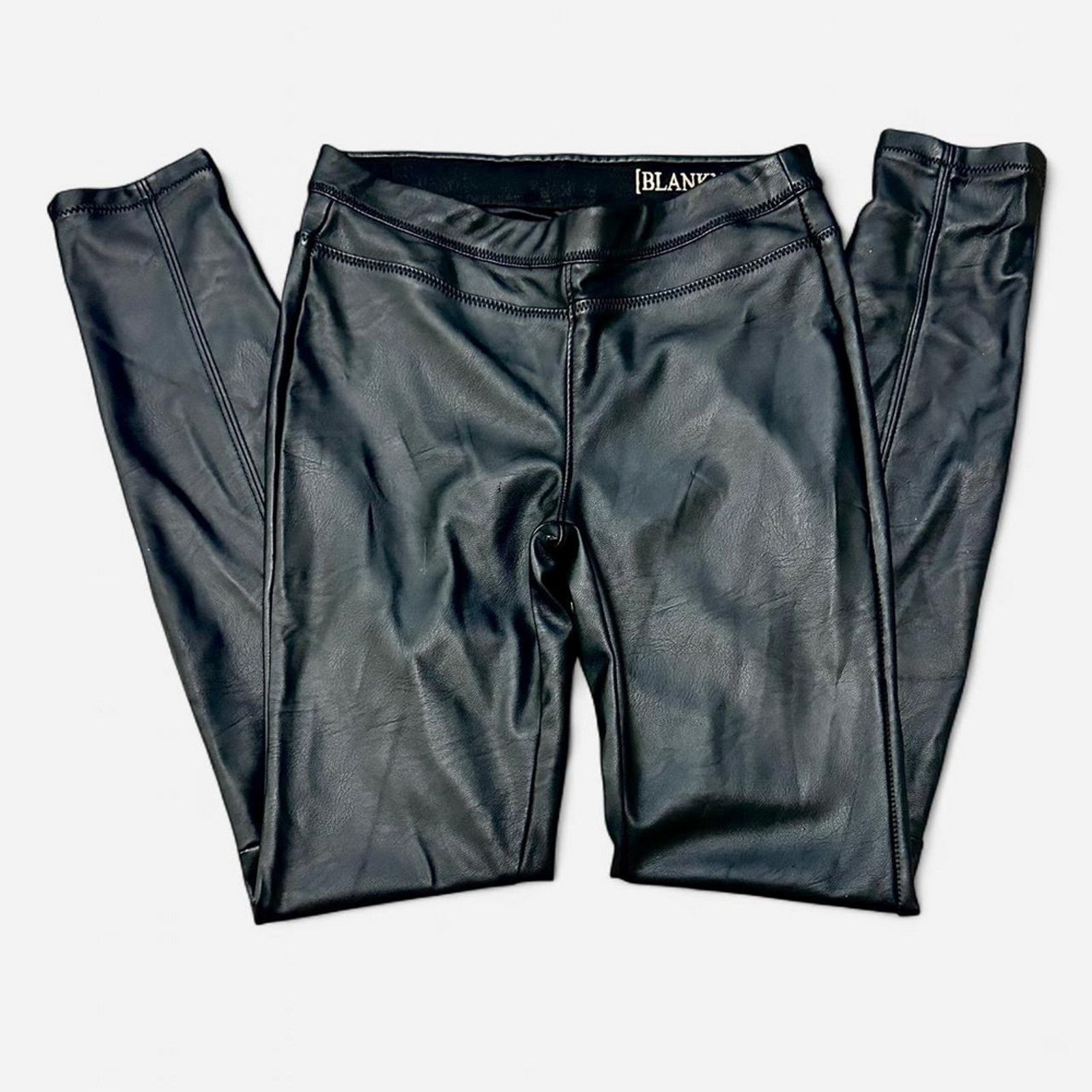BLANKNYC BLANK NYC black faux leather skinny pants leggings small 25W Size 25" / US 0 / IT 36 - 2 Thumbnail