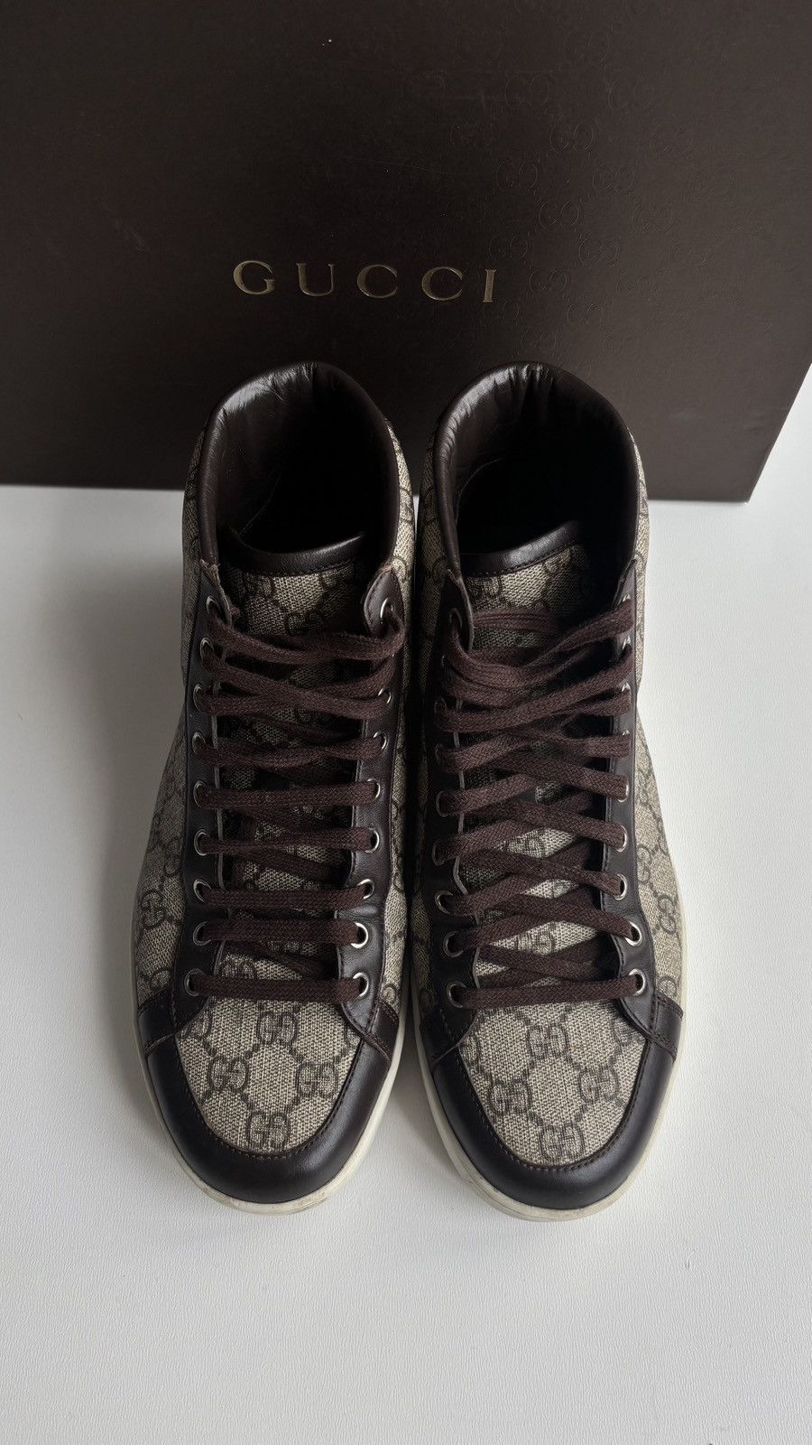 Gucci Gucci Hi Top Sneaker Mens Monogram Rare Boots Size US 7 / EU 40 - 10 Thumbnail