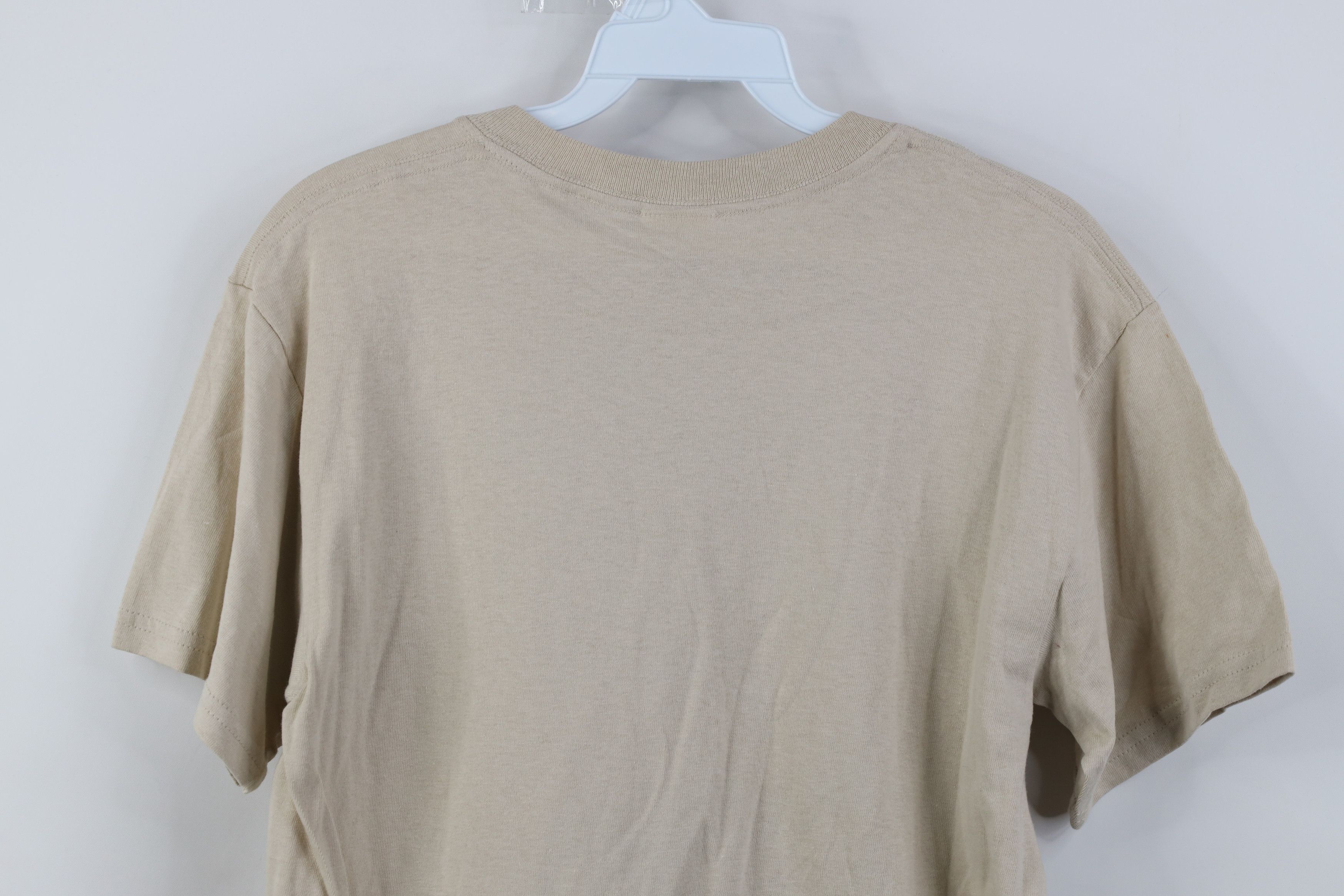 Vintage Vintage Y2K Streetwear Heavyweight Cotton T-Shirt Beige Tan Size US S / EU 44-46 / 1 - 10 Thumbnail