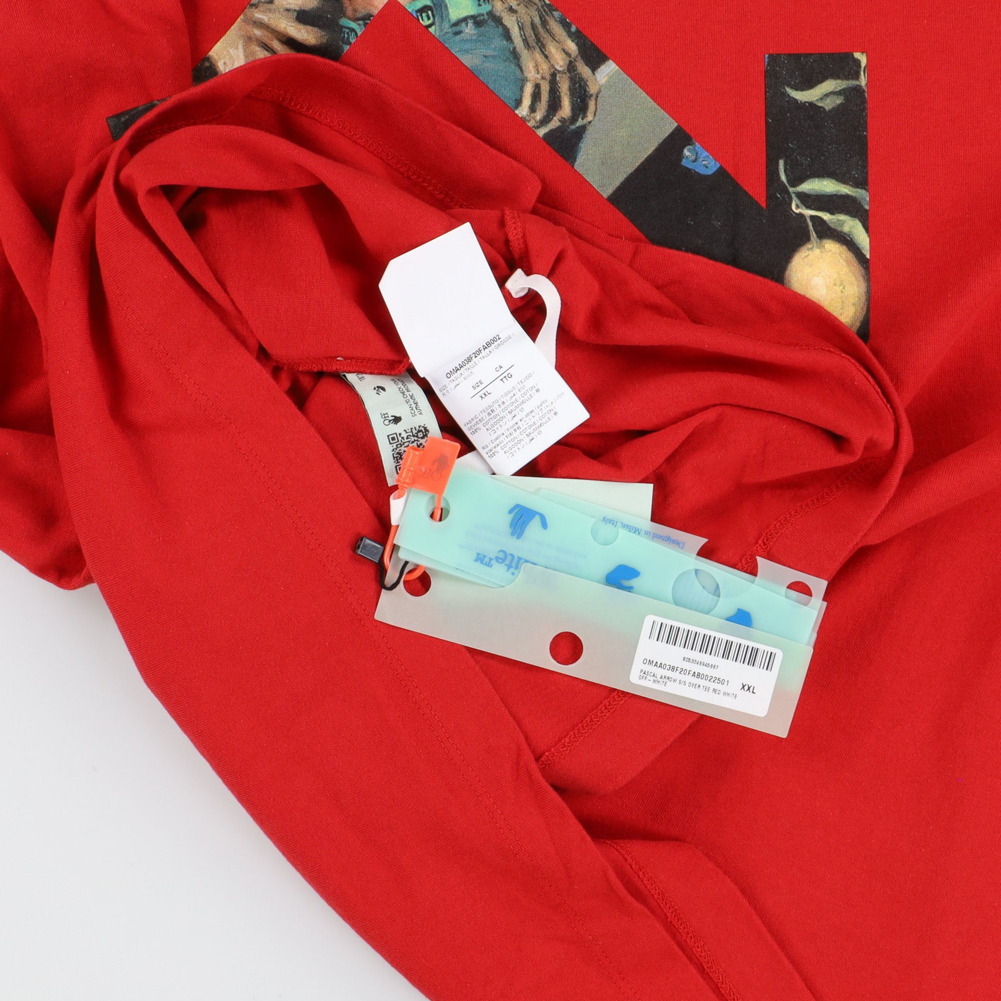Off-White Red Pascal Skeleton Arrows Oversized T-Shirt Size US XXL / EU 58 / 5 - 7 Thumbnail