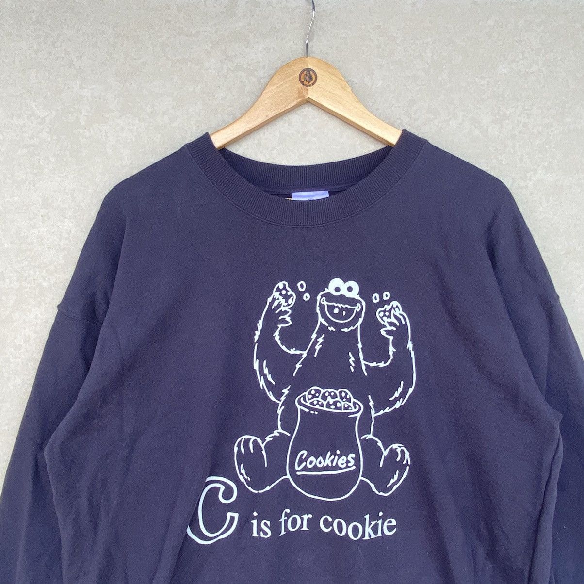 Other Vintage Sesame Street Big Printed Sweatshirt Crewneck Blue Size US L / EU 52-54 / 3 - 4 Thumbnail