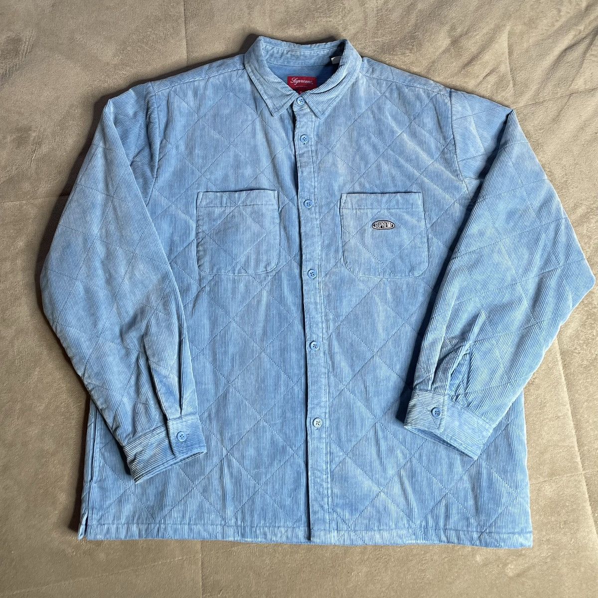 Supreme Supreme Quilted Corduroy Shirt Size XL Size US XL / EU 56 / 4 - 1 Thumbnail