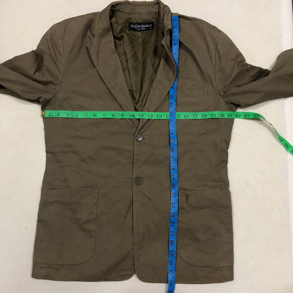 Vintage × Yves Saint Laurent VINTAGE YVES SAINT LAUREN Small Embroidered Logo Blazers Size US M / EU 48-50 / 2 - 15 Thumbnail