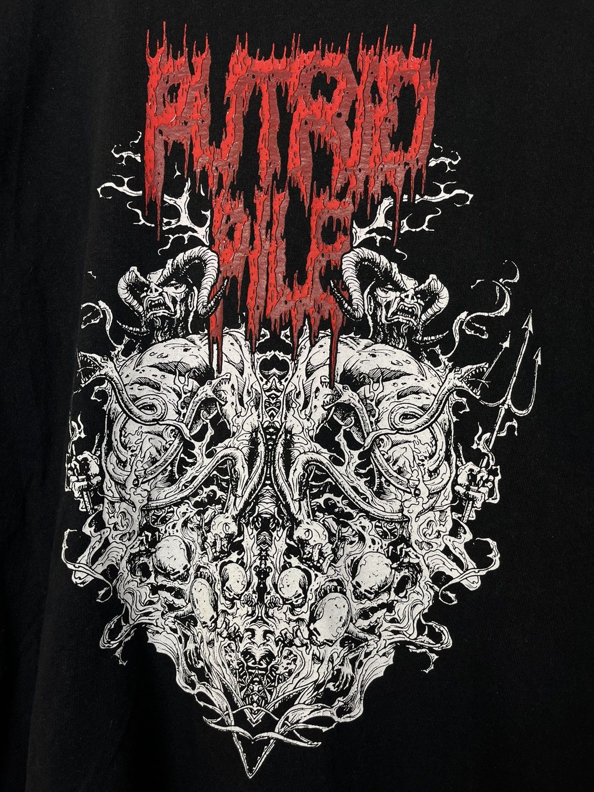 Band Tees × Vintage Vintage Putrid Pile God of Degradation Metal Band Black Tee Size US XL / EU 56 / 4 - 3 Thumbnail