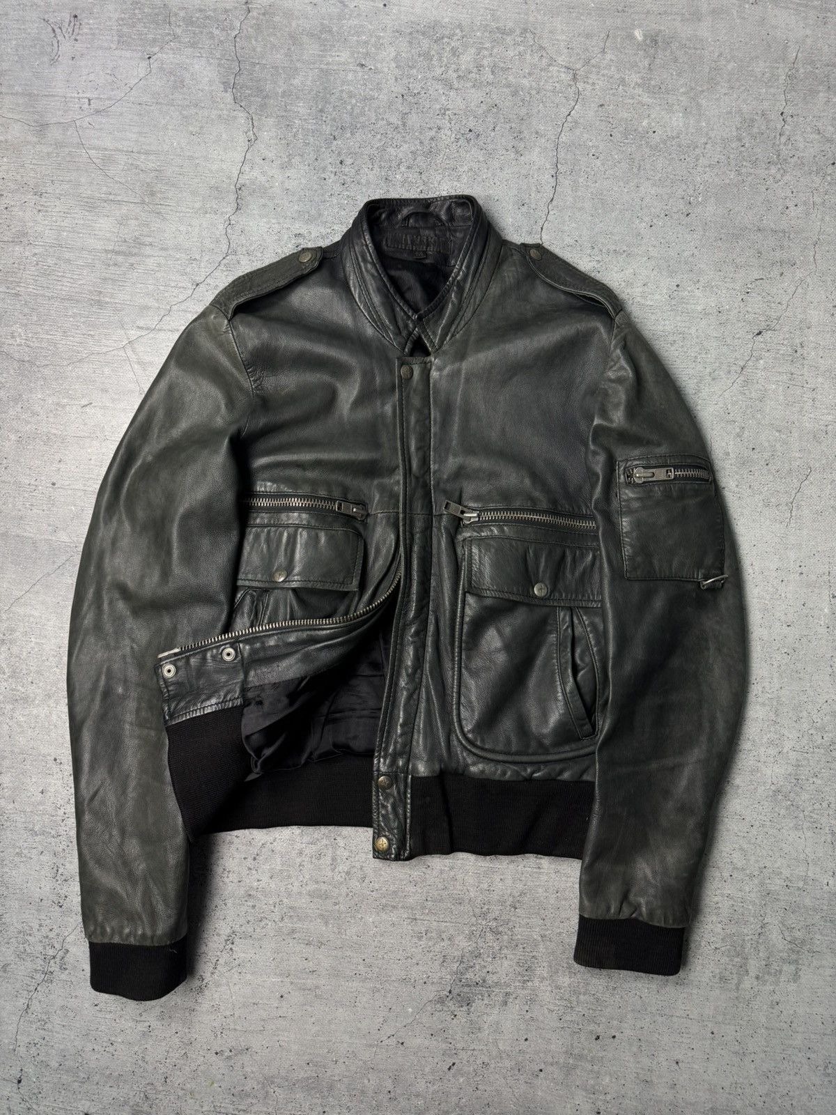 Allsaints Vintage Allsaints Genuine Leather Biker Y2K Jacket M Size US M / EU 48-50 / 2 - 1 Thumbnail