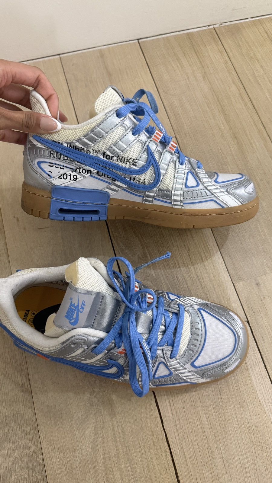 Nike × Off-White Off-White x Air Rubber Dunk 'University Blue' Size US 7.5 / IT 37.5 - 2 Thumbnail