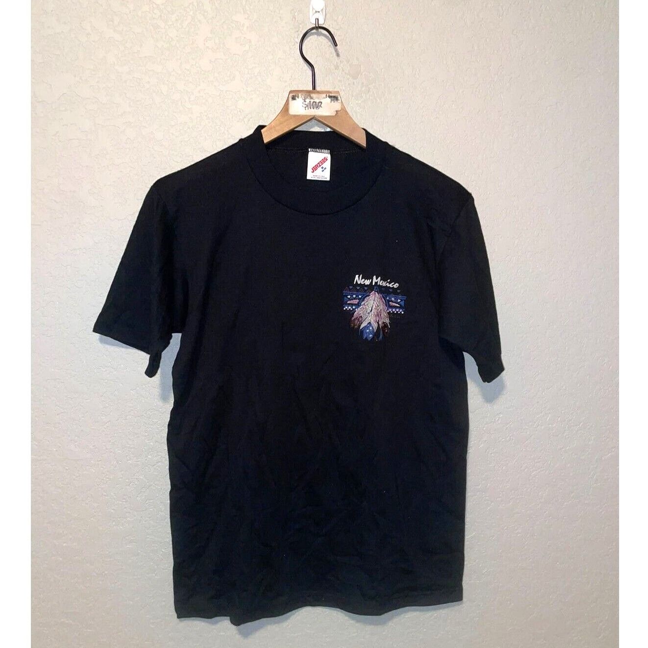 Jerzees Vintage Test Print Shirt New Mexico Vermont Black M Tee Size US M / EU 48-50 / 2 - 2 Thumbnail