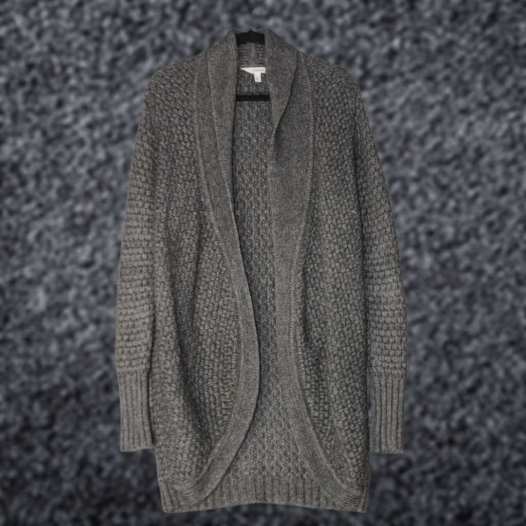 Athleta Athleta Cardigan W S Gray Wool Yak Hair Blend Open Front Sweater 243331 Size S / US 4 / IT 40 - 1 Thumbnail