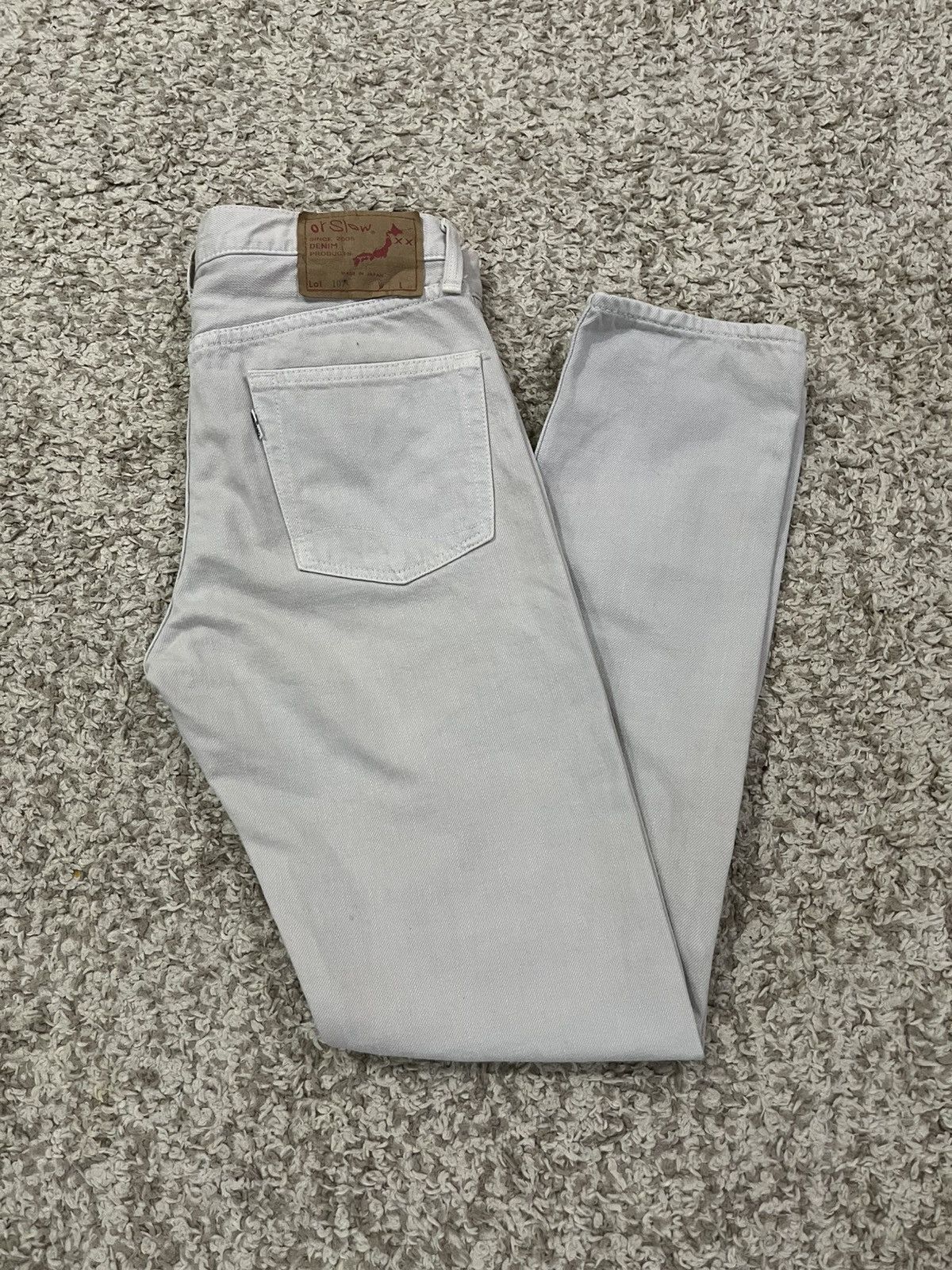Orslow Vintage Orslow 107 Ivy Fit White Denim Jeans – Non-Selvedge Size US 29 - 13 Thumbnail