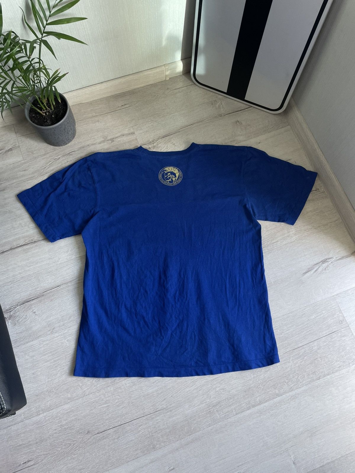 Diesel × Vintage Vintage 90s Diesel Red Big Logo Tee With Face Y2k Opium Size US XL / EU 56 / 4 - 2 Thumbnail