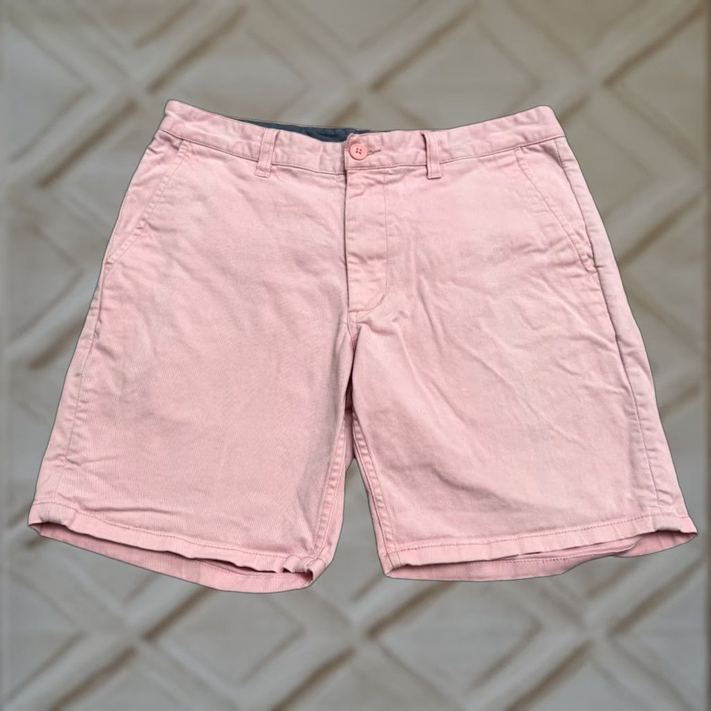 Obey OBEY Chino Shorts Mens 30 Pink Flat Front Cotton Casual Summer Short with Pockets, Regular Rise, 7in Inseam, Preppy Outdoor Style Mens Clothing Size US 30 / EU 46 - 1 Thumbnail