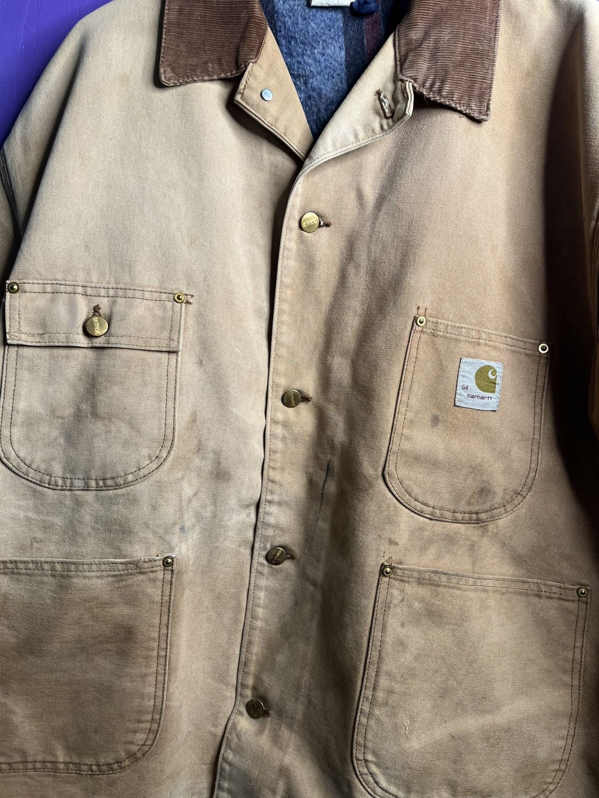 Carhartt × Vintage Vintage 80s Carhartt essential work jacket Size US XXL / EU 58 / 5 - 3 Thumbnail