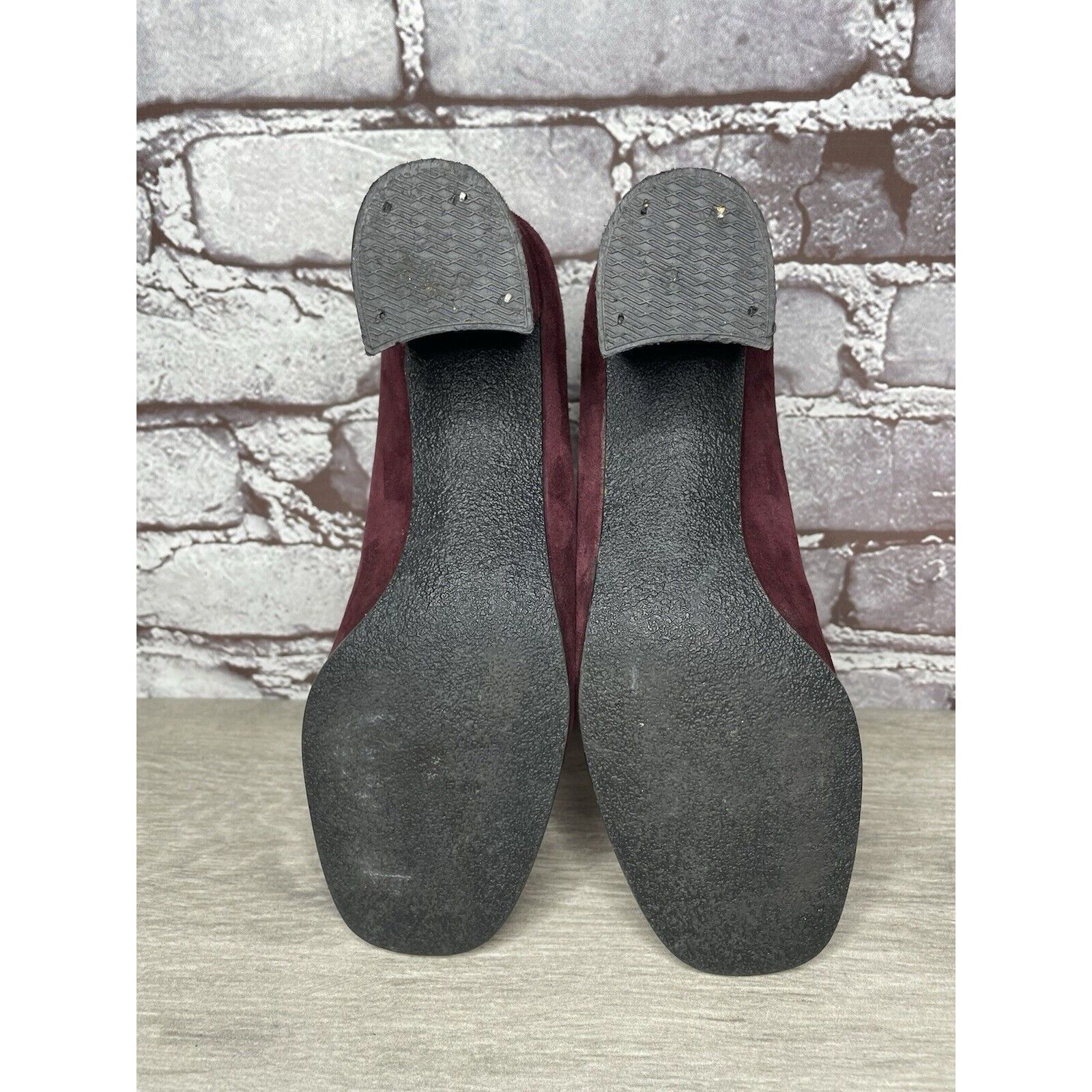 Other David Aaron Burgundy Maroon Suede Leather Round High Heels W Size US 6.5 / IT 36.5 - 16 Thumbnail