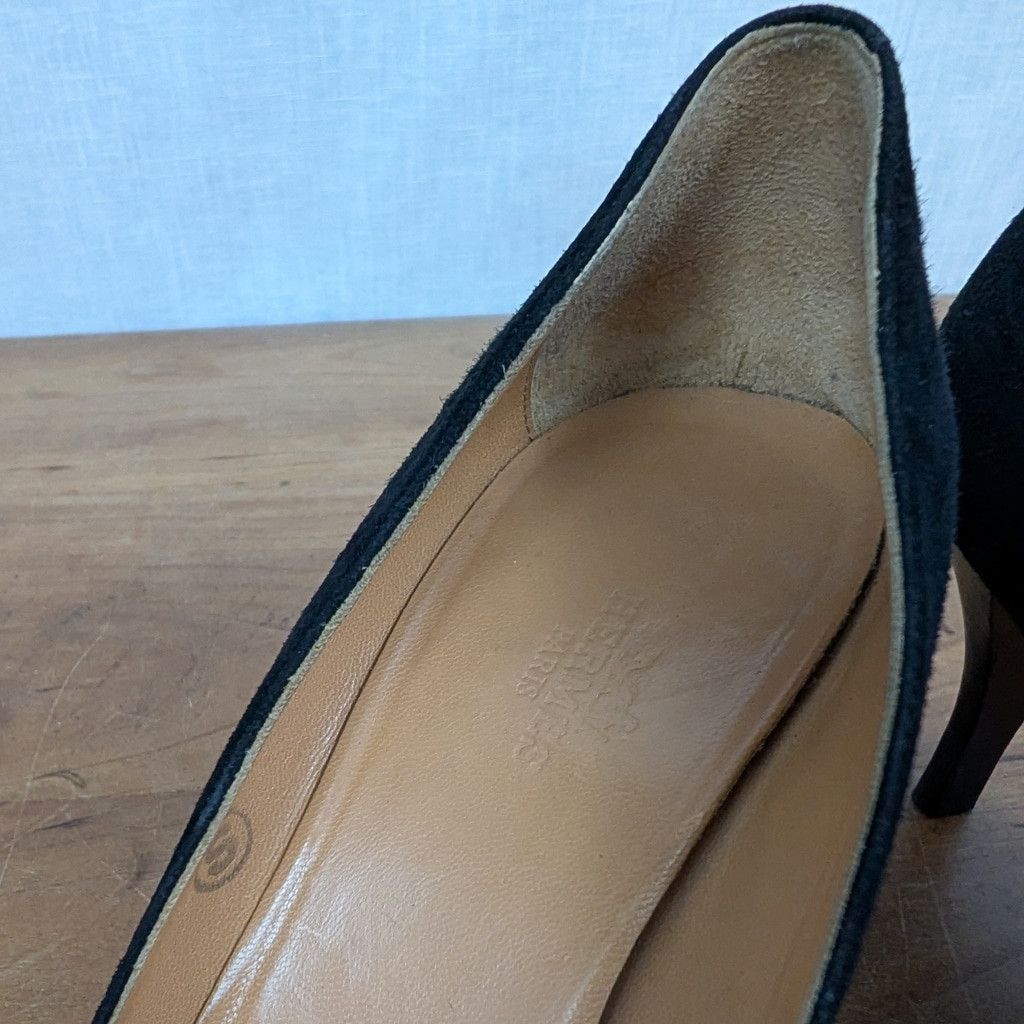 Hermes Hermes Black Suede Fringe Tie Front Heels Size 37 Size US 7 / IT 37 - 11 Thumbnail