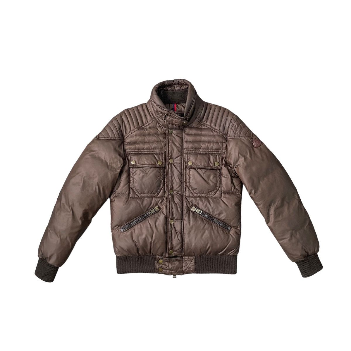 image of Moncler Columbus Puffer Jacket Size 1 in Brown, Men's