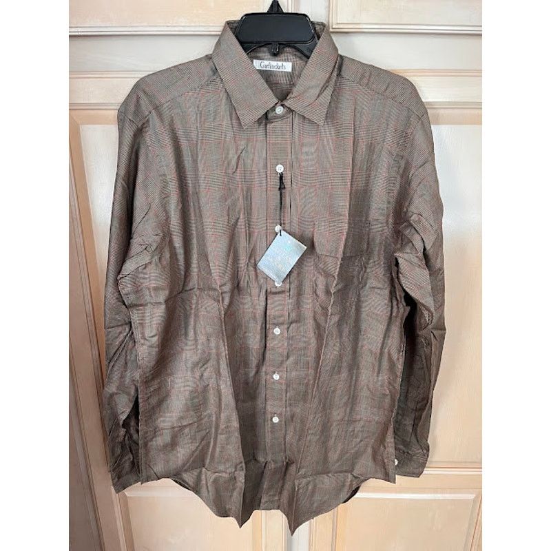 Other Vintage 80s New Garfinckels Shirt Brown Red Plaid Size L Size US L / EU 52-54 / 3 - 1 Thumbnail