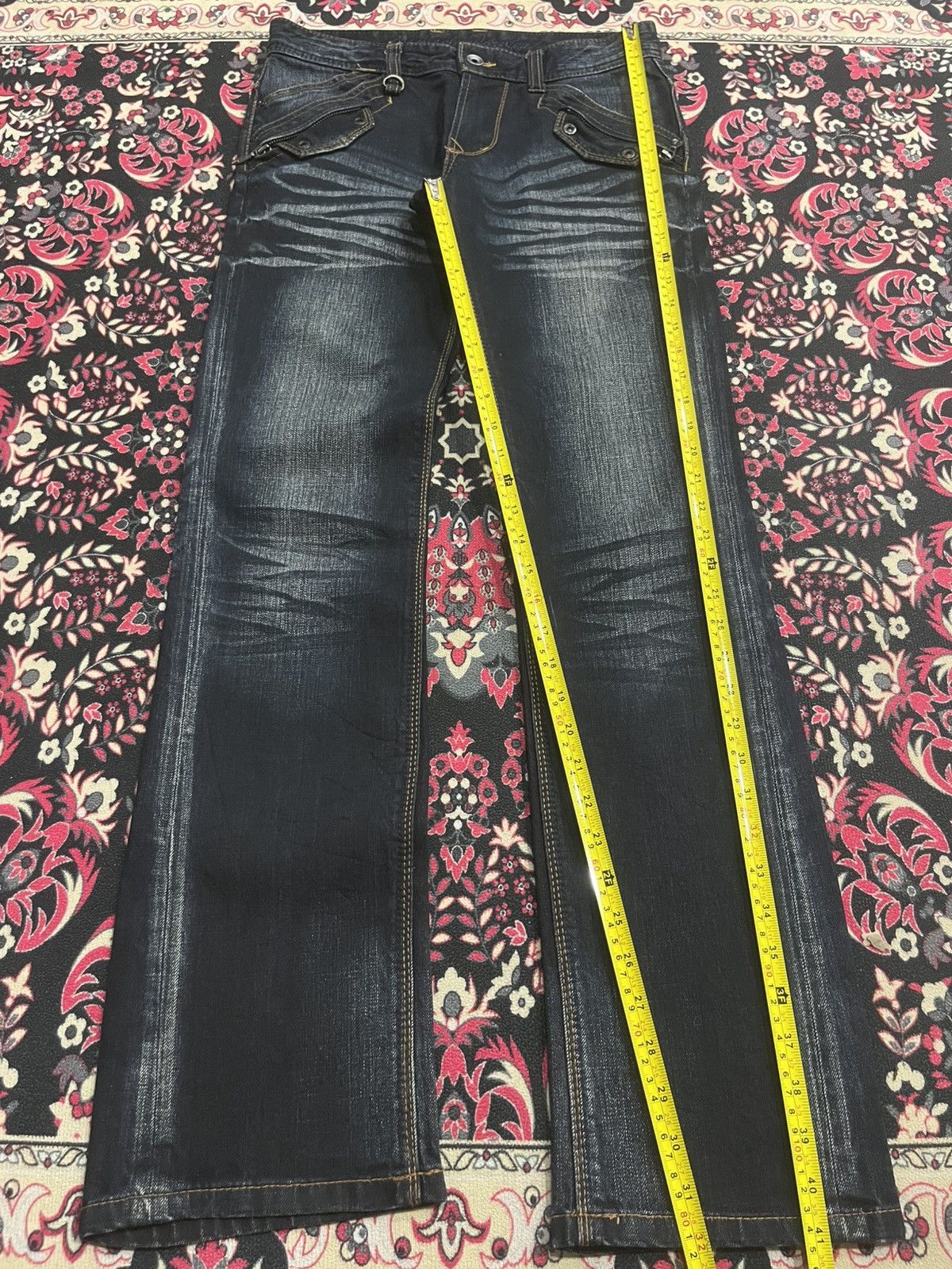 Tornado Mart Vintage Nicole Club For Men Dark Faded Washed Flare Jeans Size US 30 / EU 46 - 12 Thumbnail