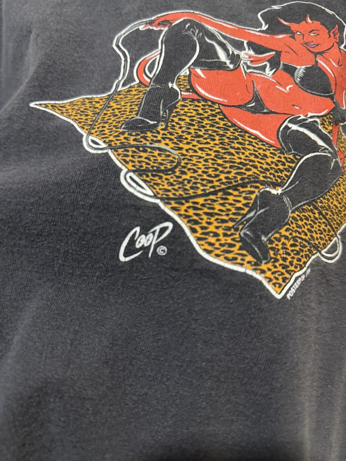 Vintage Vintage 90s Coop Devil Art Tee Size US XL / EU 56 / 4 - 4 Thumbnail