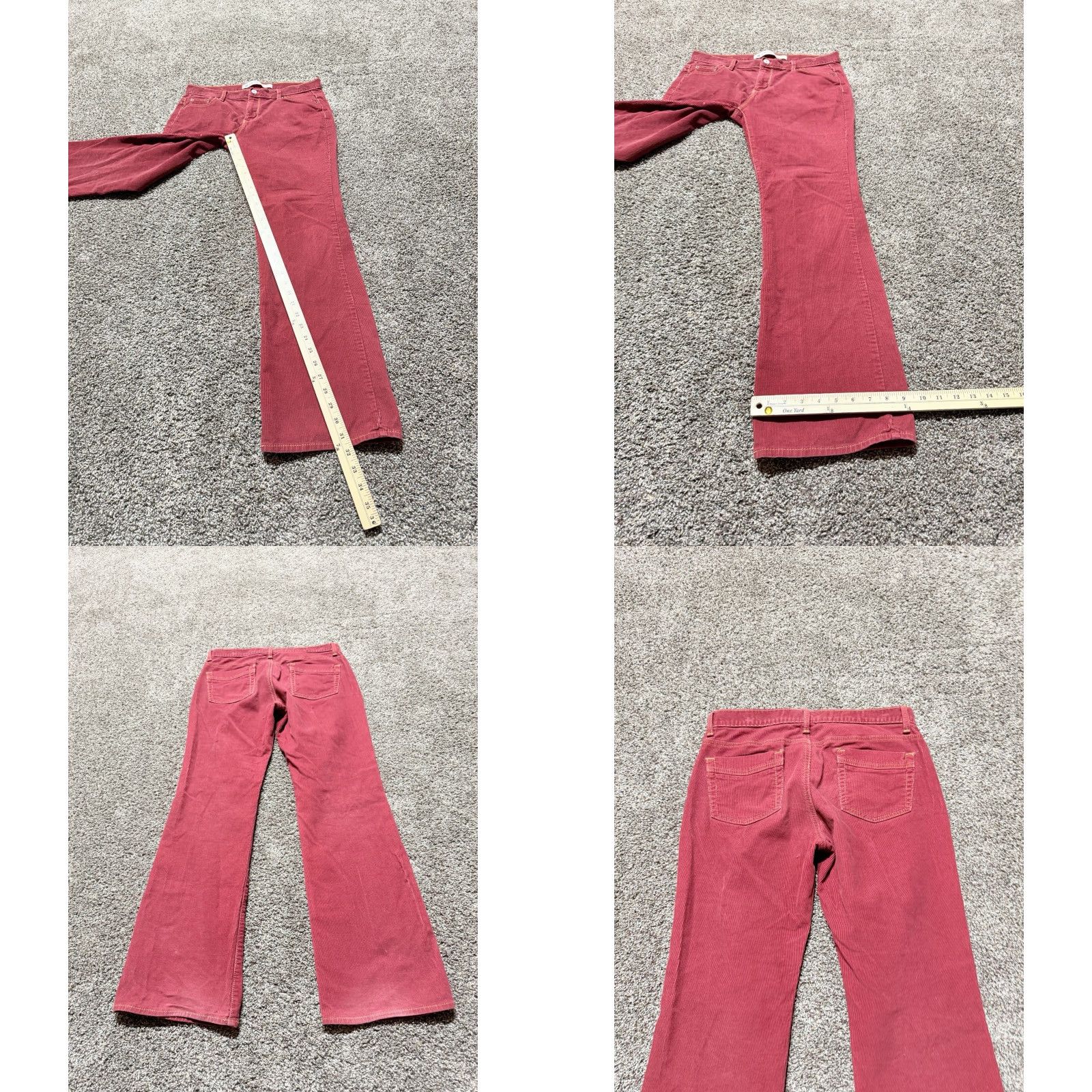Gap Gap Jeans Bootcut Women Size 8 Red Corduroy 32X32 Denim 5-Pocket Rise Mid Inseam 32 Size 30" / US 8 / IT 44 - 8 Thumbnail