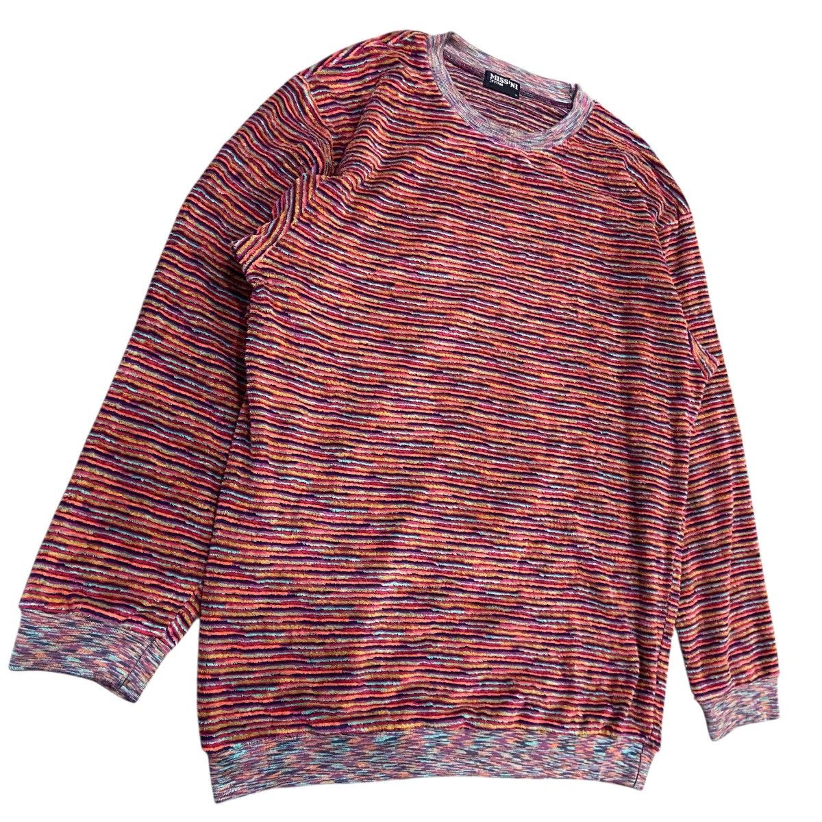 Missoni Vintage 90s Missoni Terry Cloth Long Sleeve Knit Crewneck Size US M / EU 48-50 / 2 - 3 Thumbnail