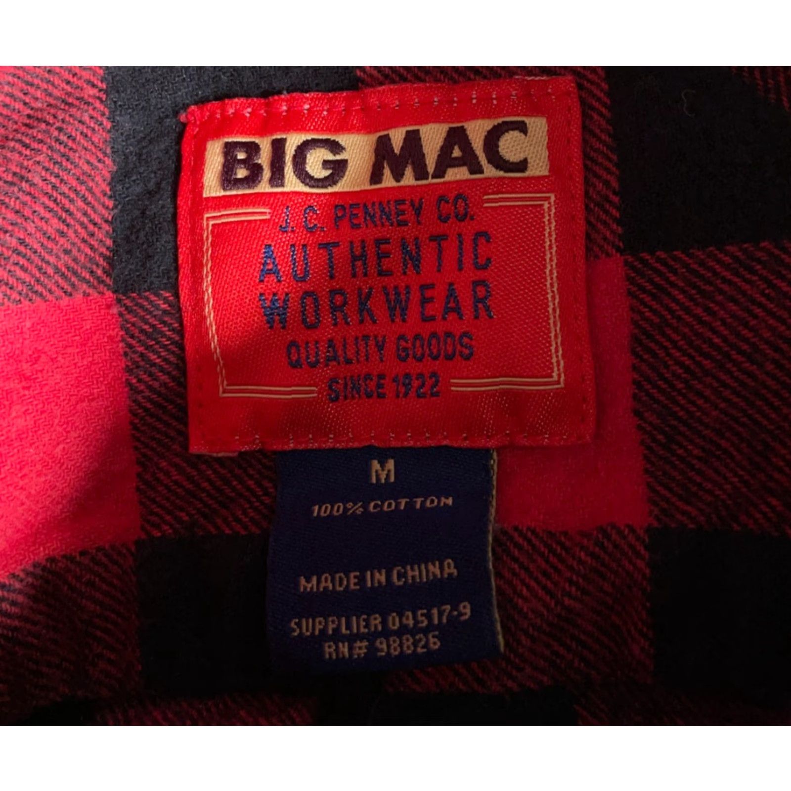 Vintage Big Mac Shirt Men M Red Black Buffalo Plaid Flannel Button-Up Casual Workwear 90s Classic Preppy Size US M / EU 48-50 / 2 - 3 Thumbnail