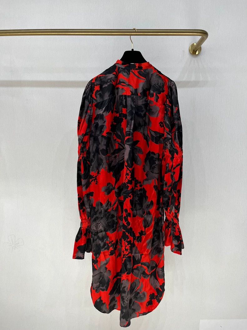 Dries Van Noten DRIES VAN NOTEN size:36 Red and black printed long-sleeved Size XS / US 0-2 / IT 36-38 - 8 Thumbnail