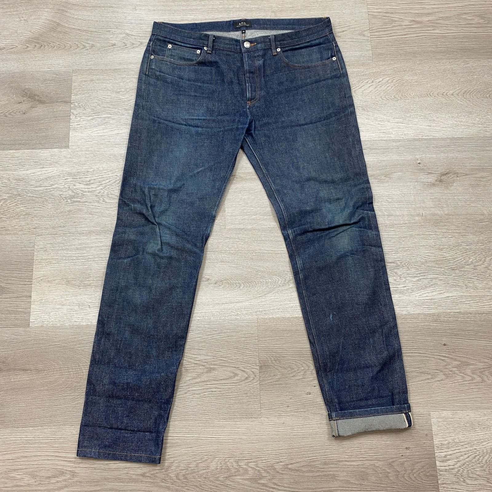 image of A P C Petit New Standard Selvedge Jeans Men's 36X34 in Blue