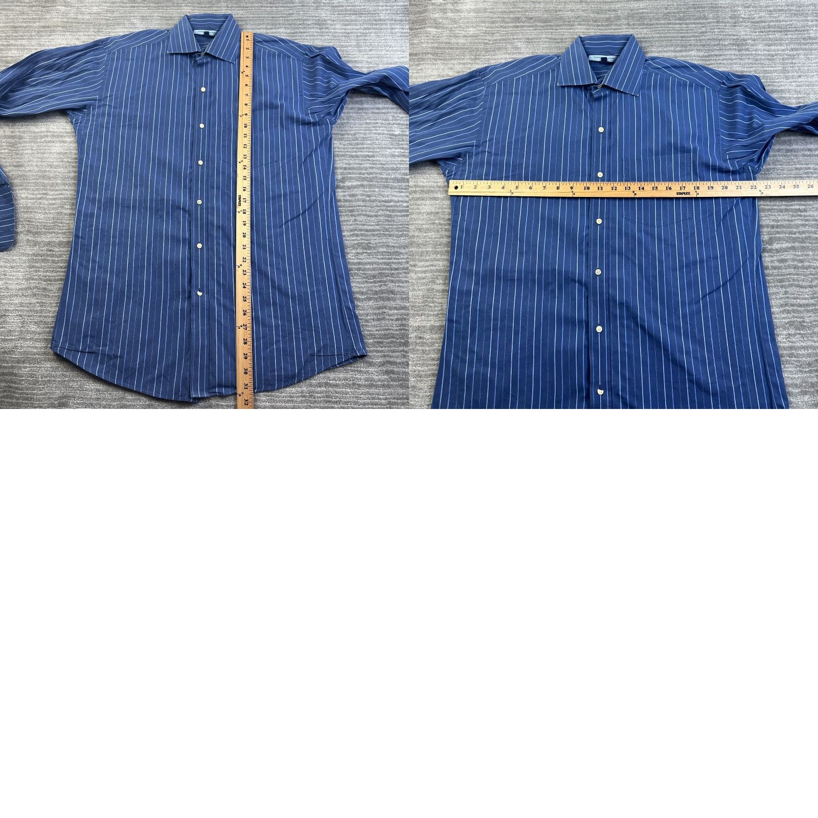 Tommy Hilfiger Tommy Hilfiger Shirt Mens Large Blue Button Up Career Top French Cuff Size US L / EU 52-54 / 3 - 8 Thumbnail