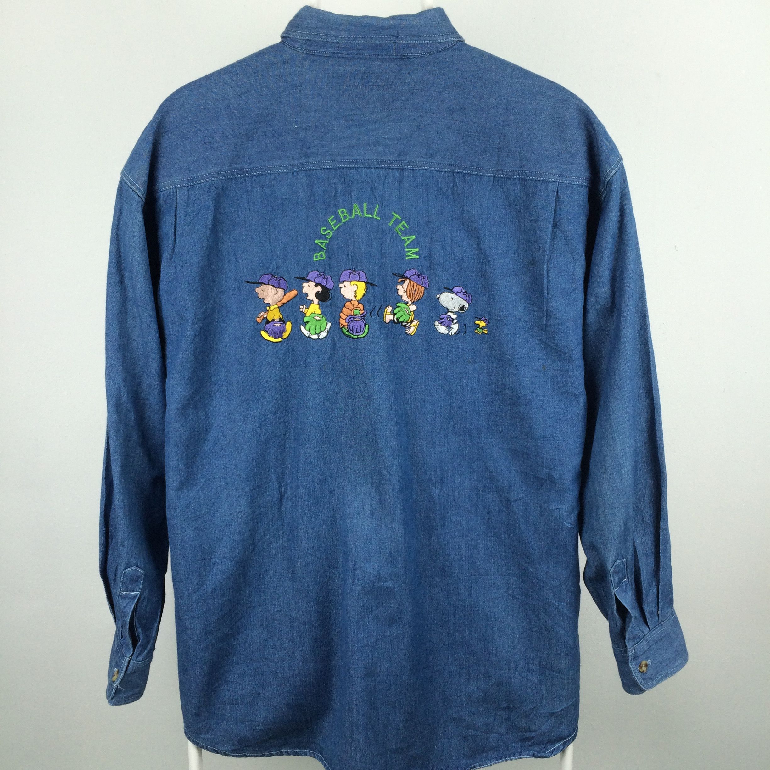 Disney × Peanuts h27 peanuts x loco island x baseball teams denim work shirt Size US L / EU 52-54 / 3 - 1 Thumbnail