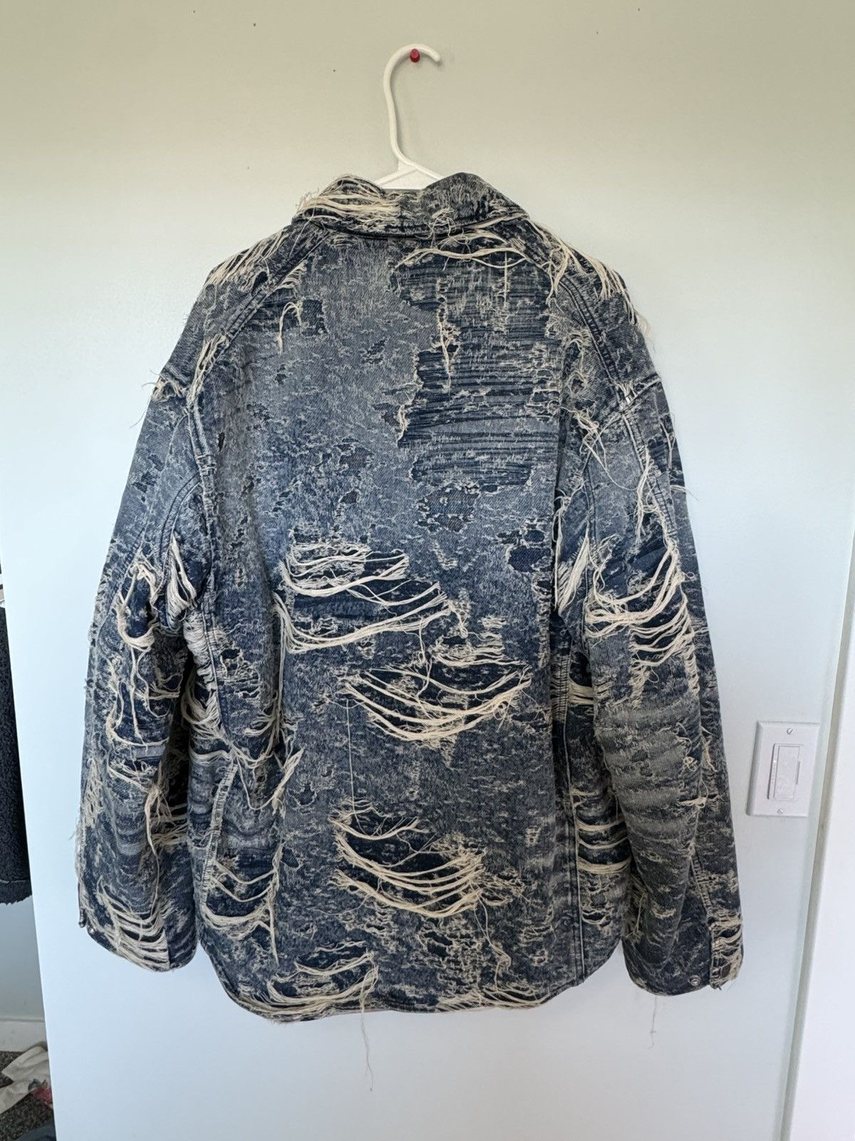 Diesel Diesel Distressed Denim Zip-Up Jacket Size US L / EU 52-54 / 3 - 2 Thumbnail