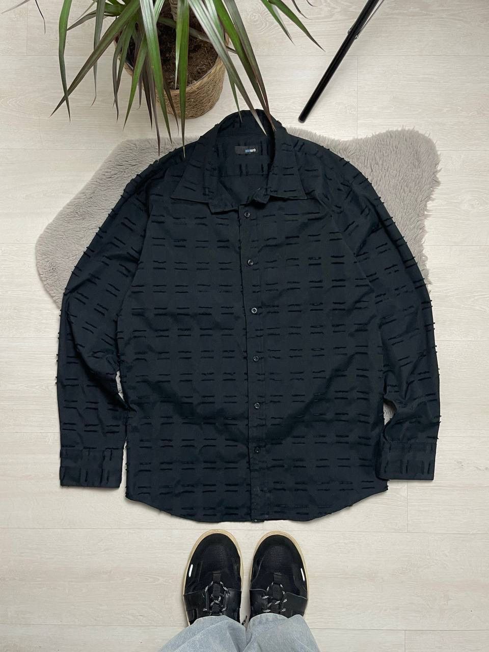 Japanese Brand × Vintage Avantgarde Vintage Rap Shirt Oversized Full Black Y2k Size US L / EU 52-54 / 3 - 1 Thumbnail