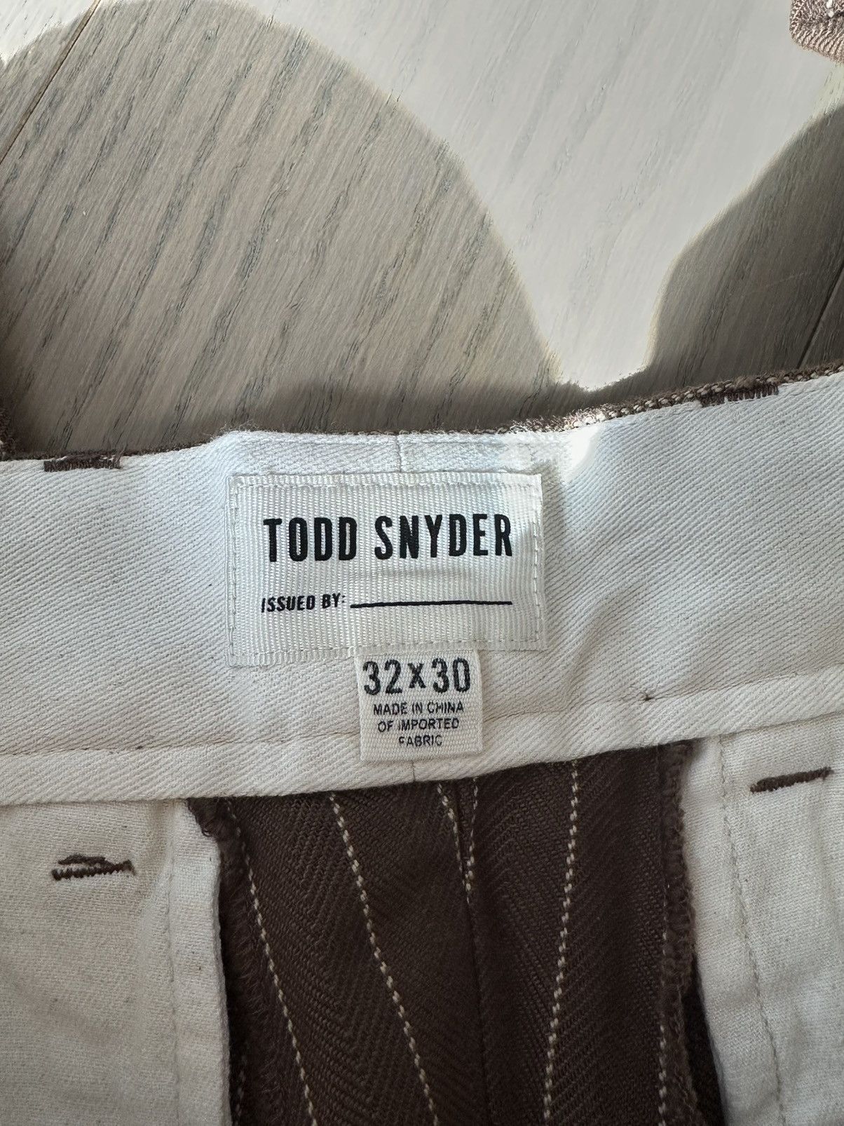 Brown Pinstripe Pants