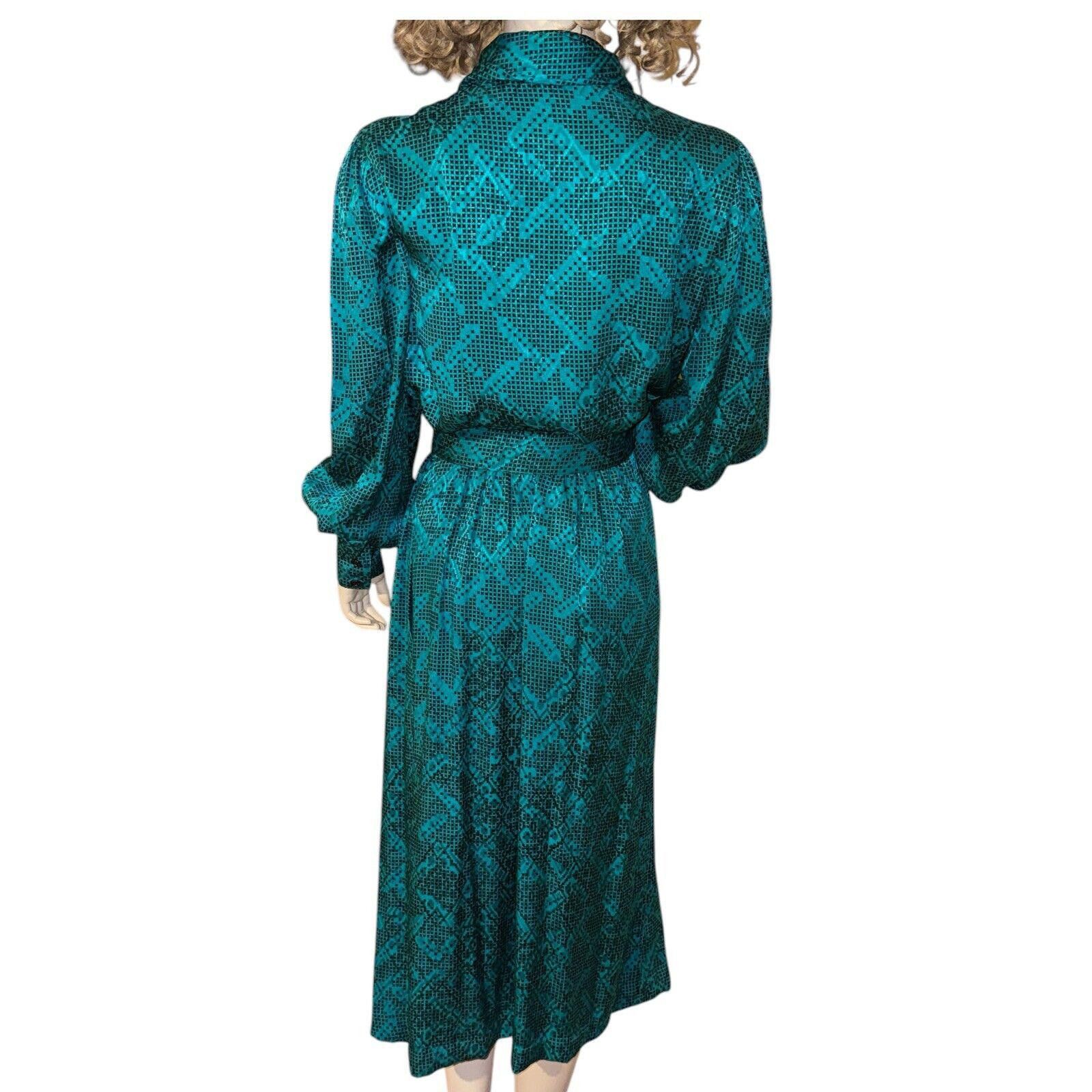 slim fit dress slacks Adele Simpson Green Floral Rhinestone Embellished Dress main image 1