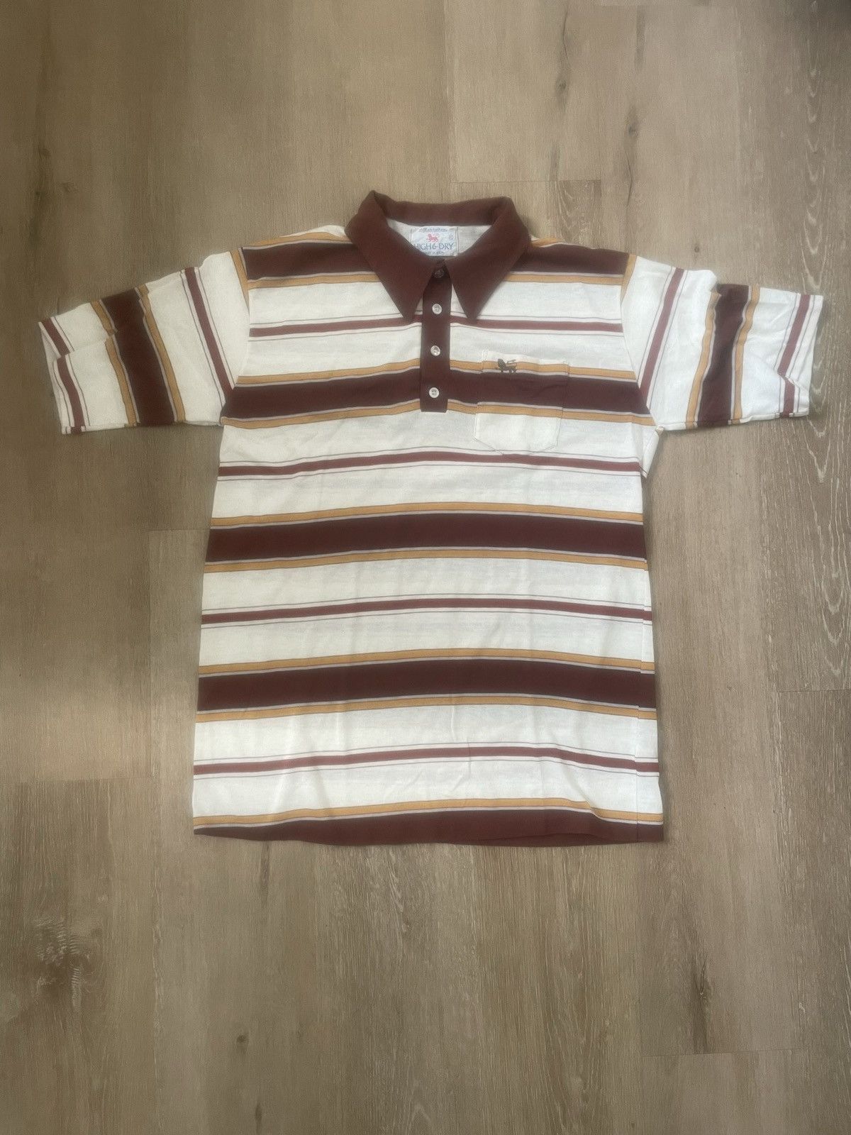 Manhattan Portage × Vintage Thick Stripe High & Dry Manhattan Vintage Made in US Polo XL Size US XL / EU 56 / 4 - 4 Thumbnail